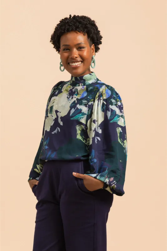 Puff Blouse Blue Anemone sold by Ivalo.com