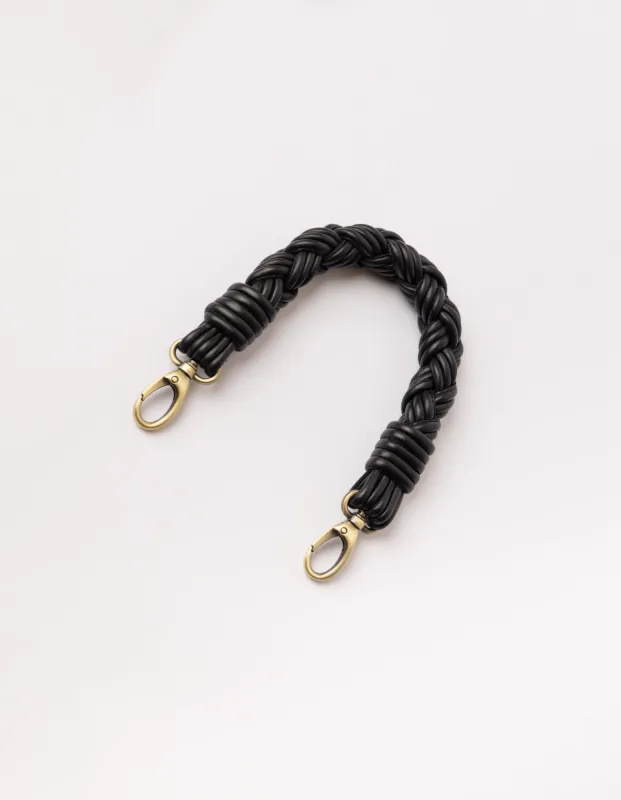 Twisted Handle Soft Grain Leather Black sold by Ivalo.com