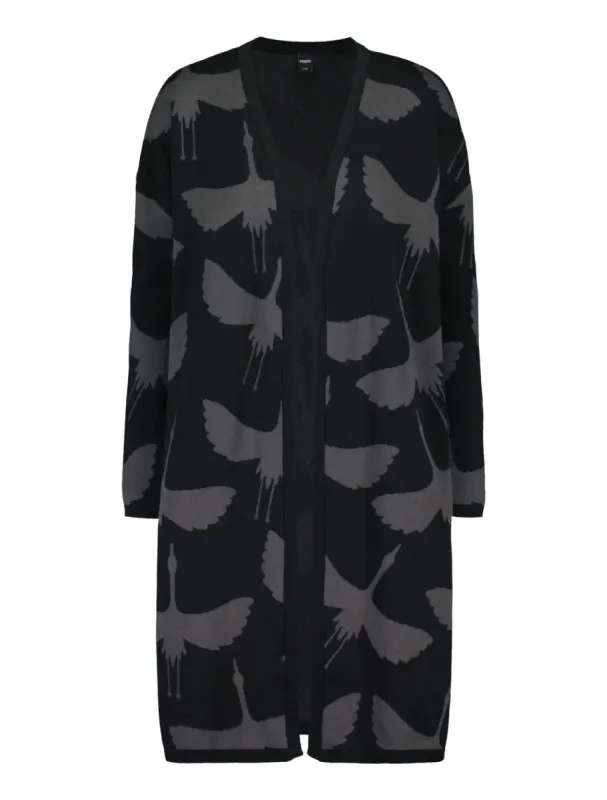 Nina Gardigan Cranes Black sold by Ivalo.com