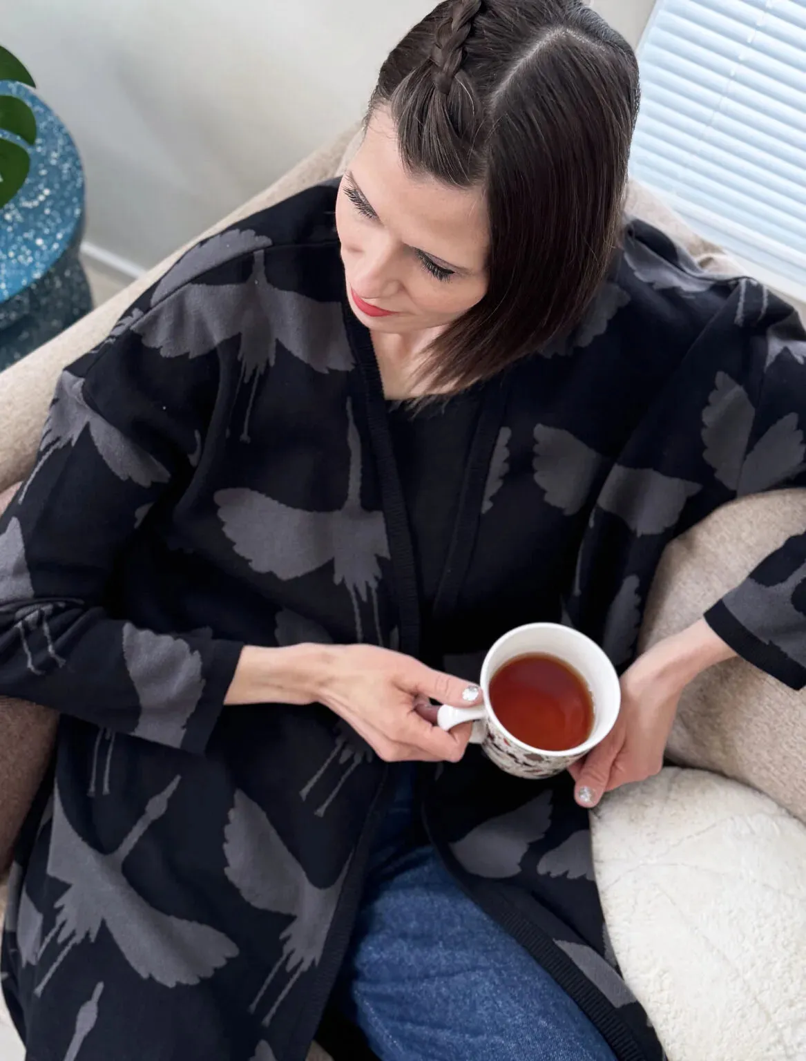 Nina Gardigan Cranes Black sold by Ivalo.com product image thumbnail 3