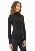 Women's Long Sleeved Cotton Turtleneck Black sold by Ivalo.com
