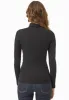 Women's Long Sleeved Cotton Turtleneck Black sold by Ivalo.com