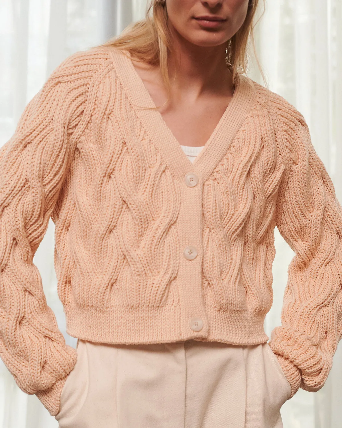 Nemunas Merino Wool Cardigan Light Pink sold by Ivalo.com product image thumbnail 5