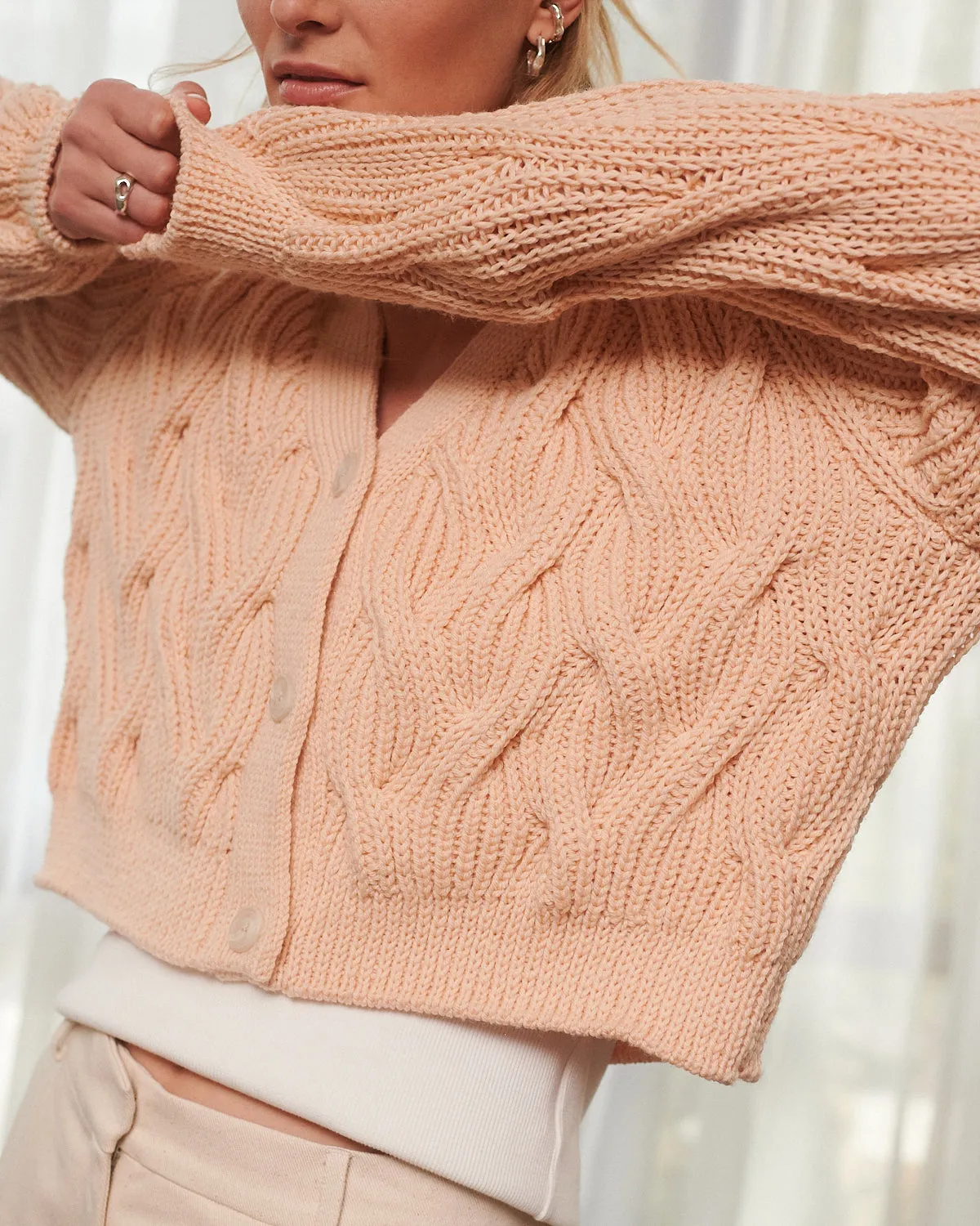 Nemunas Merino Wool Cardigan Light Pink sold by Ivalo.com product image thumbnail 2