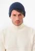 Wide Rib Merino Wool Blend Beanie Navy sold by Ivalo.com
