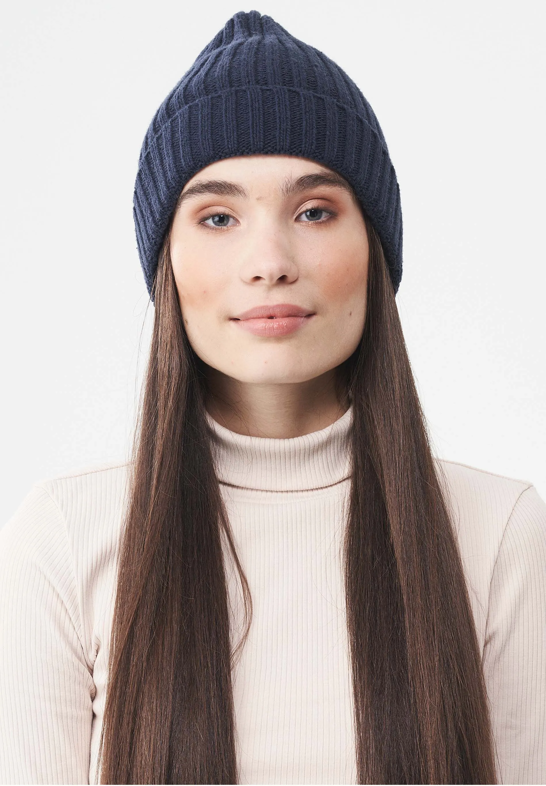 Wide Rib Merino Wool Blend Beanie Navy sold by Ivalo.com product image thumbnail 5