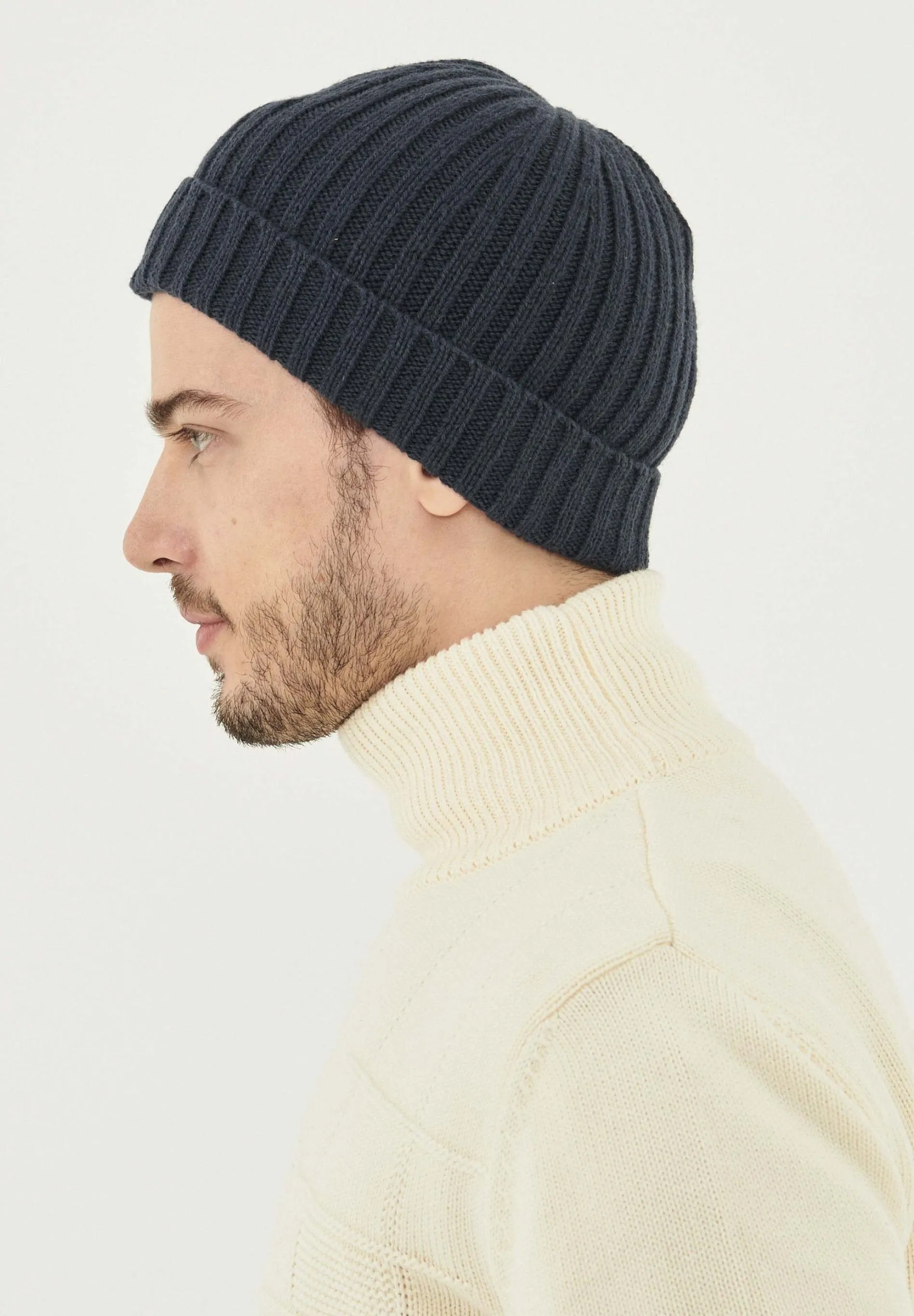 Wide Rib Merino Wool Blend Beanie Black sold by Ivalo.com product image thumbnail 2