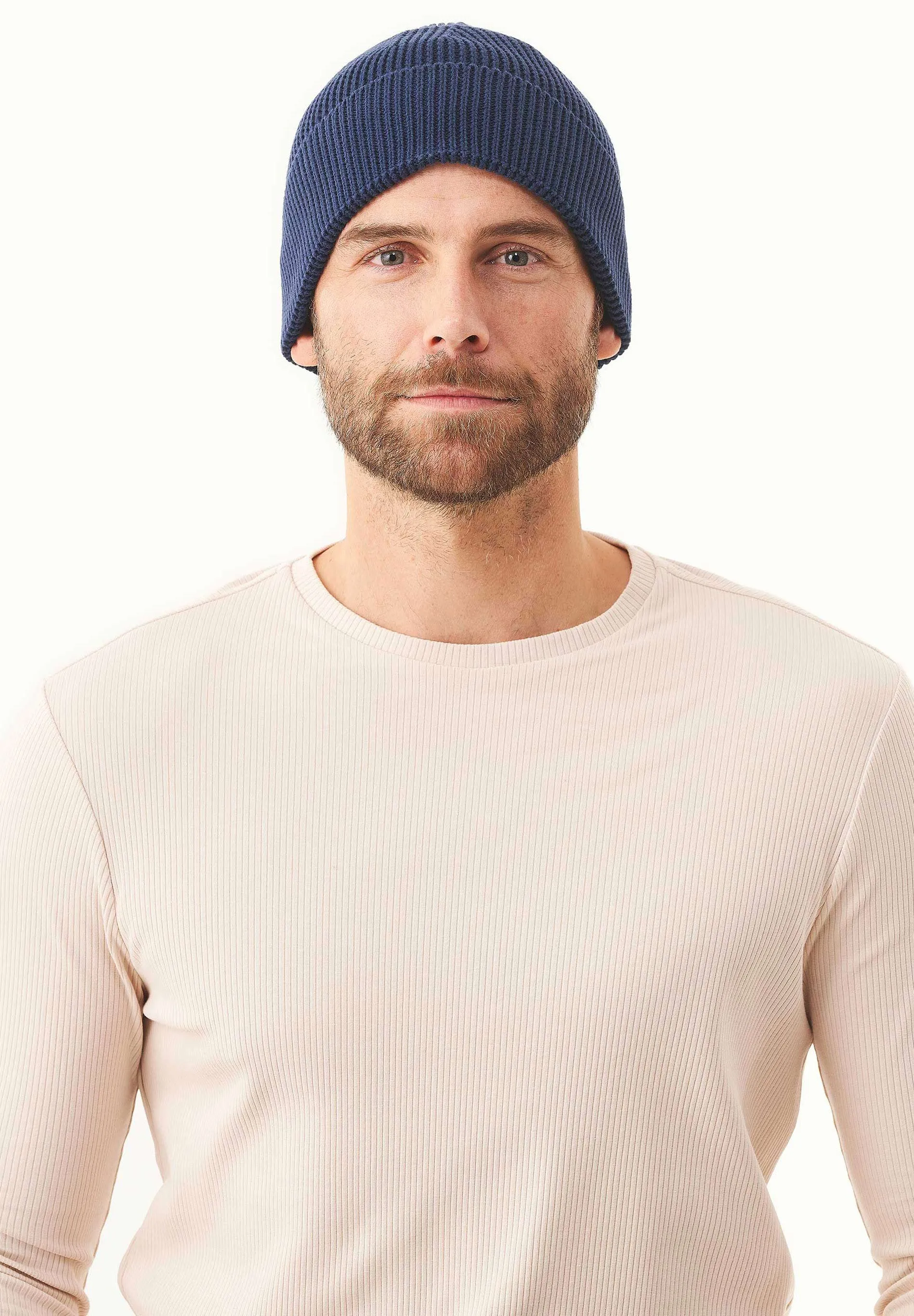 Knitted Organic Cotton Beanie Navy sold by Ivalo.com product image thumbnail 3