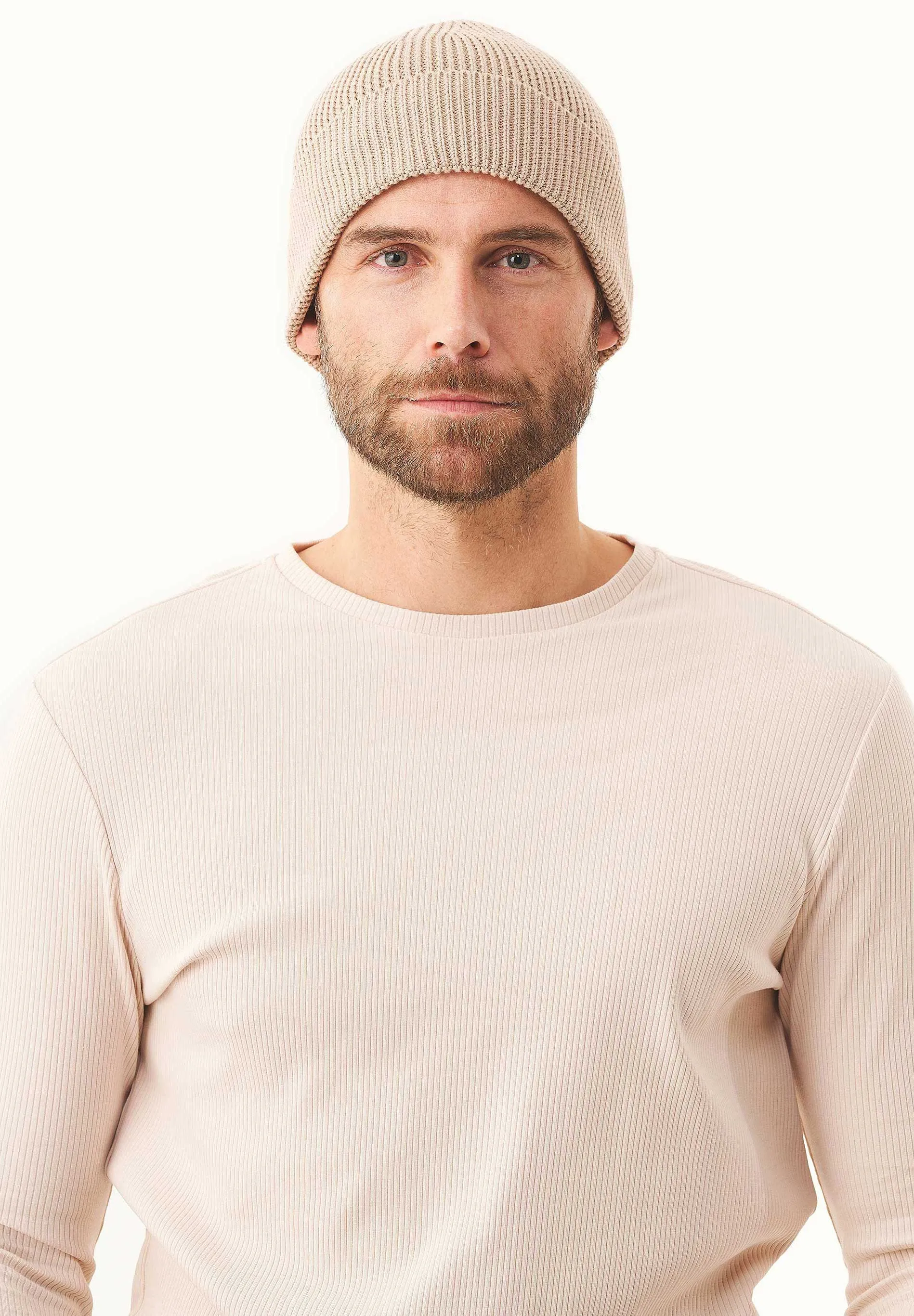Knitted Organic Cotton Beanie Beige sold by Ivalo.com product image thumbnail 5