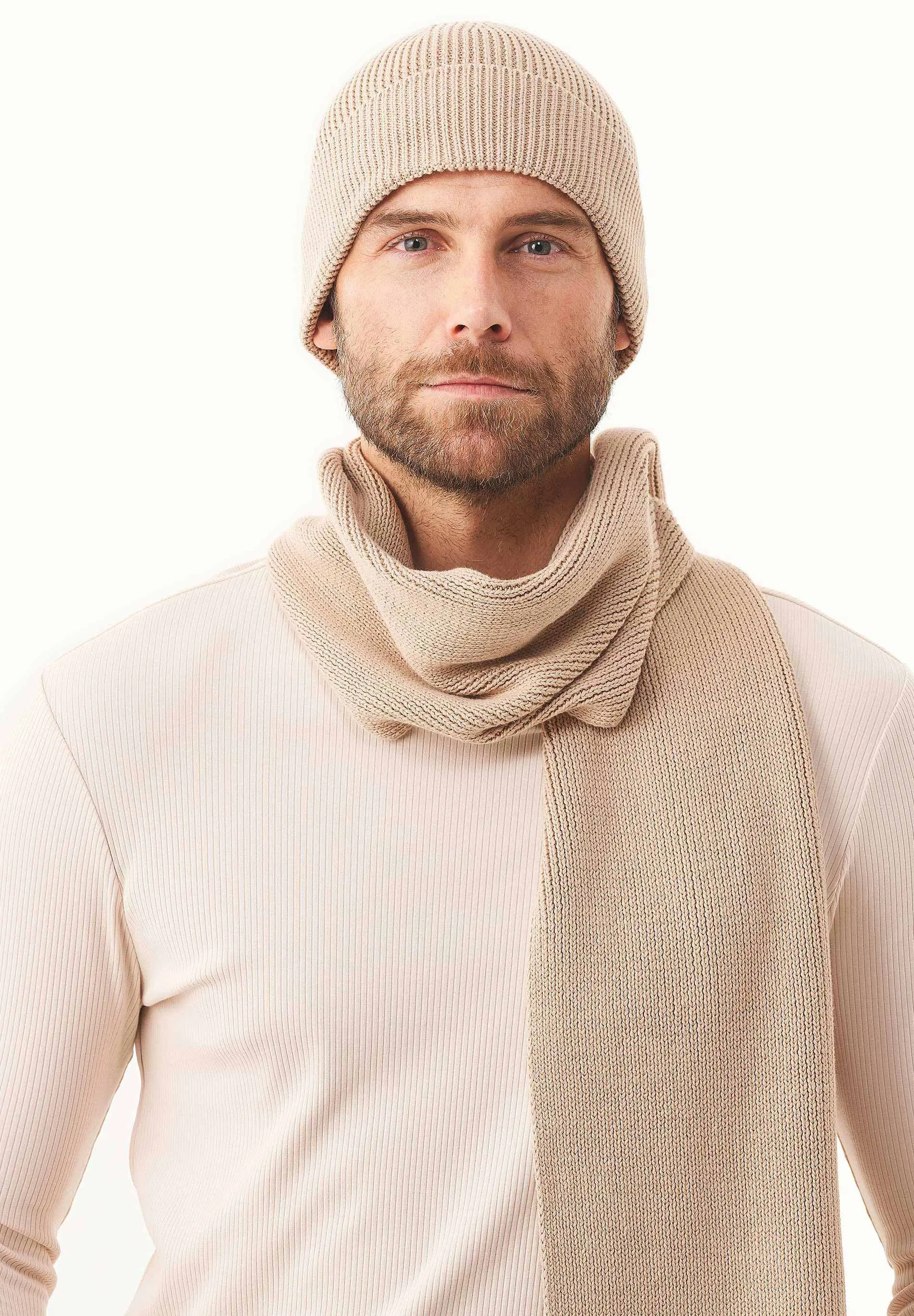 Knitted Organic Cotton Beanie Beige sold by Ivalo.com product image thumbnail 2