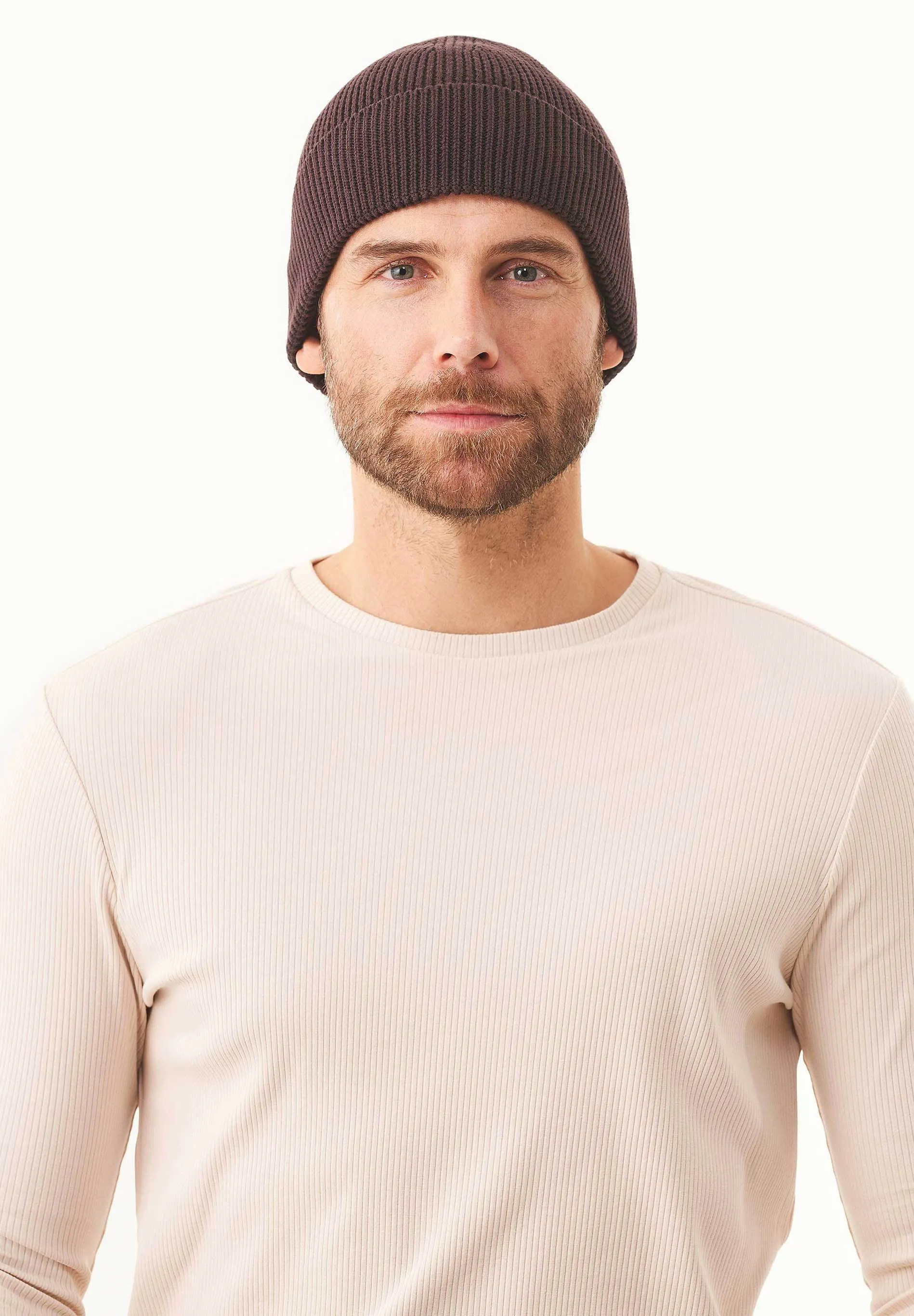 Knitted Organic Cotton Beanie Espresso sold by Ivalo.com product image thumbnail 3