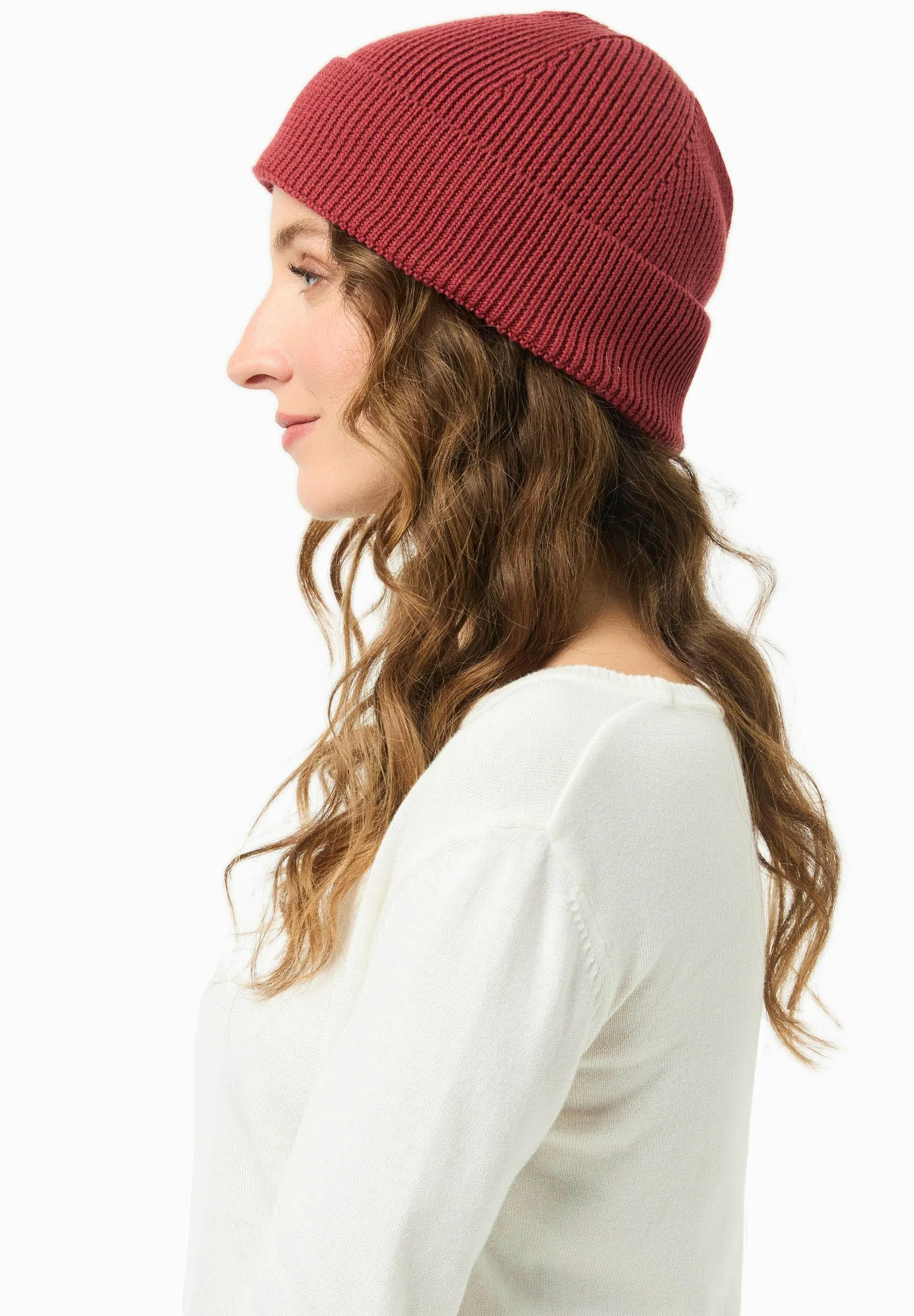 Knitted Organic Cotton Beanie Merlot sold by Ivalo.com product image thumbnail 5
