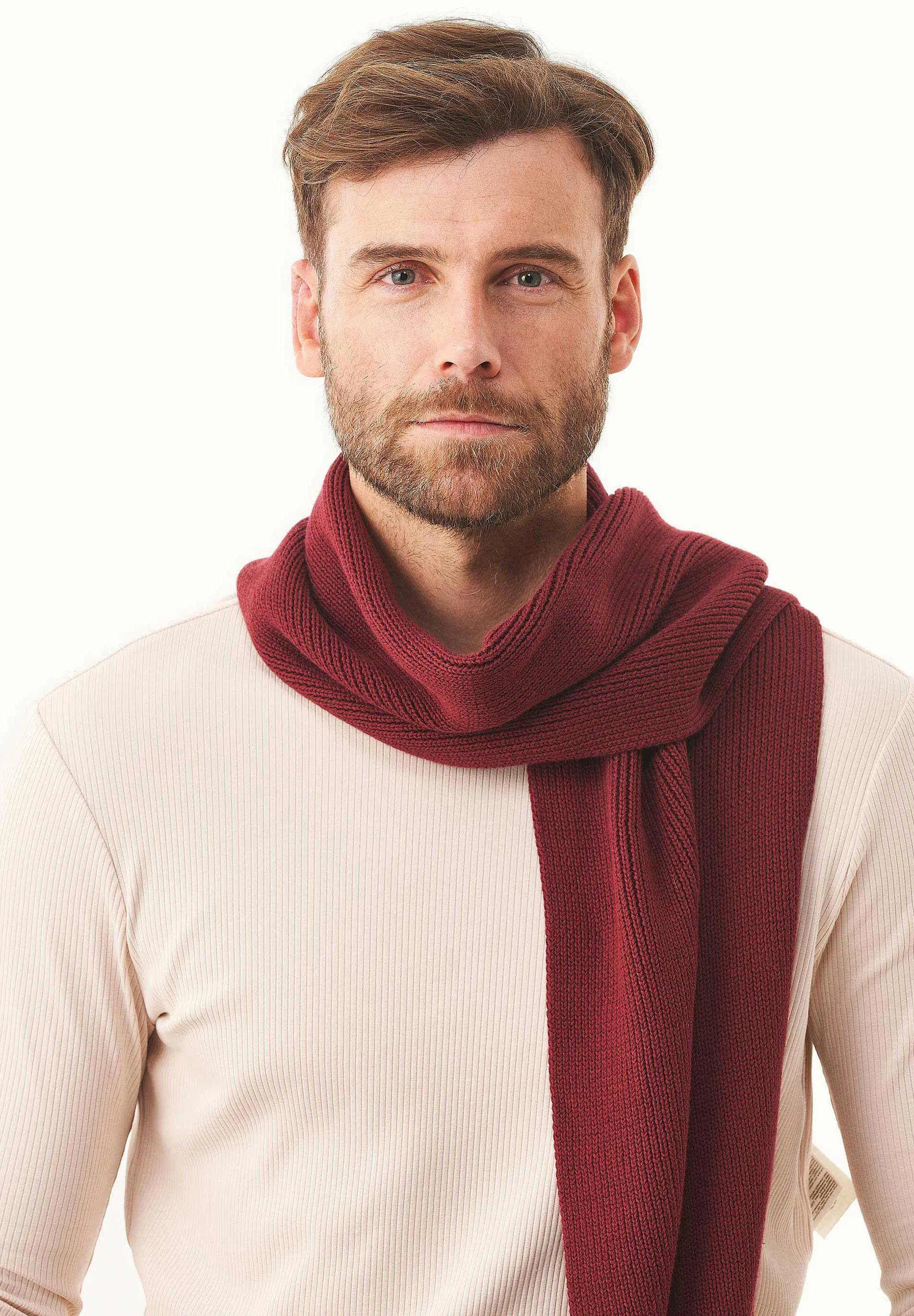 Knitted Organic Cotton Scarf Bordeaux sold by Ivalo.com product image thumbnail 3