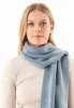 Knitted Organic Cotton Scarf Dusty Blue sold by Ivalo.com