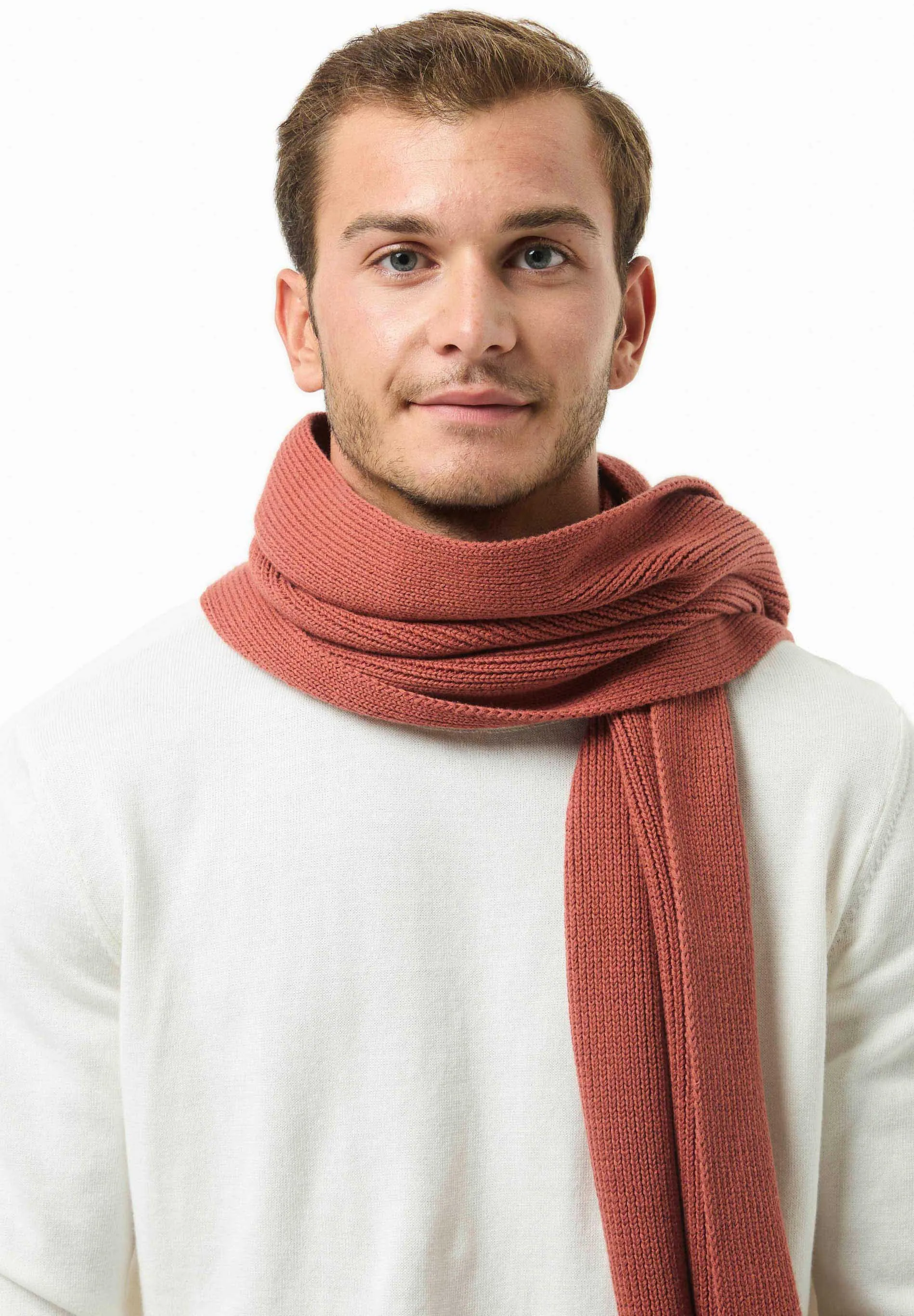Knitted Organic Cotton Scarf Cinnamon sold by Ivalo.com product image thumbnail 3