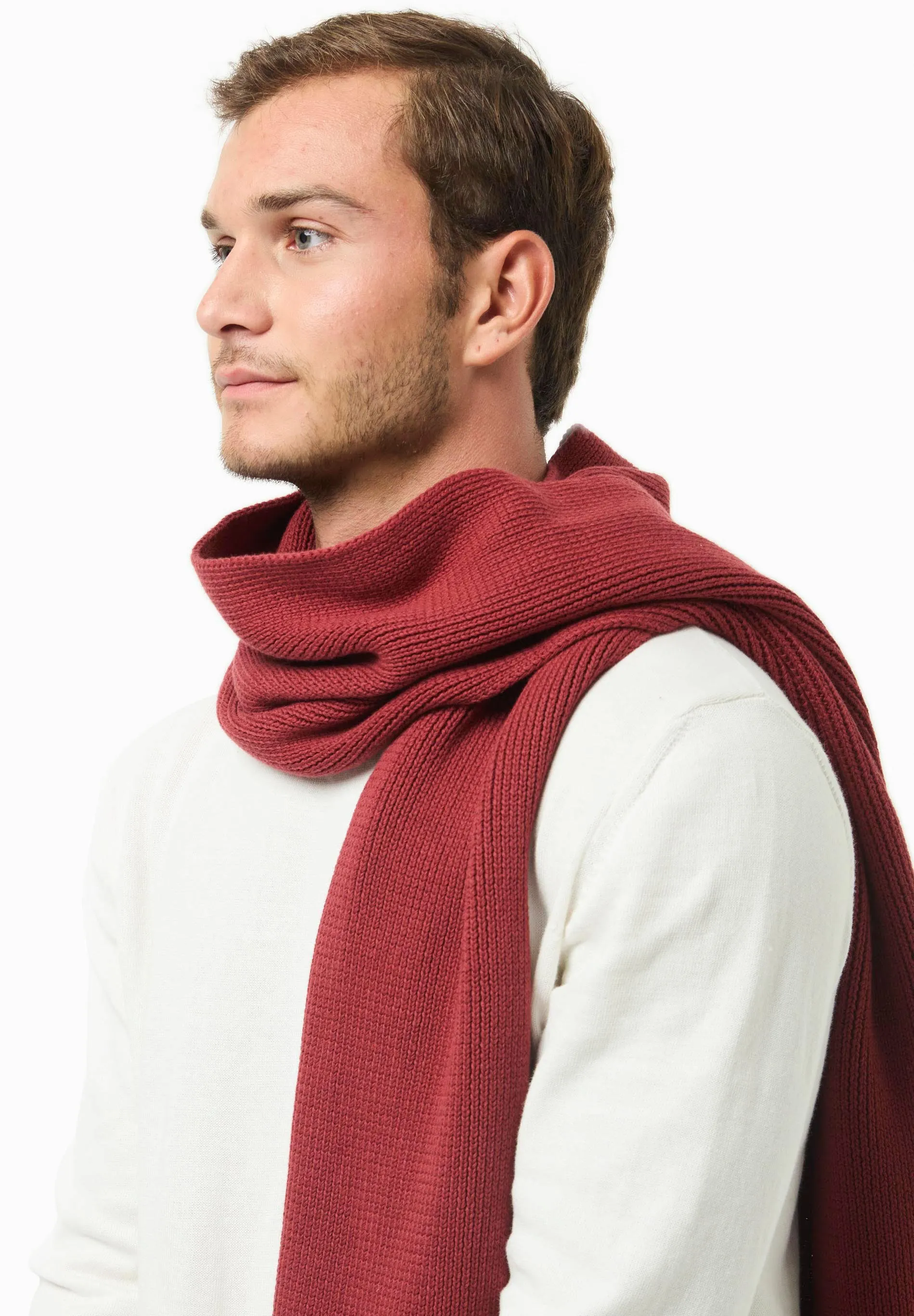 Knitted Organic Cotton Scarf Merlot sold by Ivalo.com product image thumbnail 4