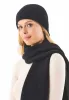 Knitted Organic Cotton Scarf Black sold by Ivalo.com
