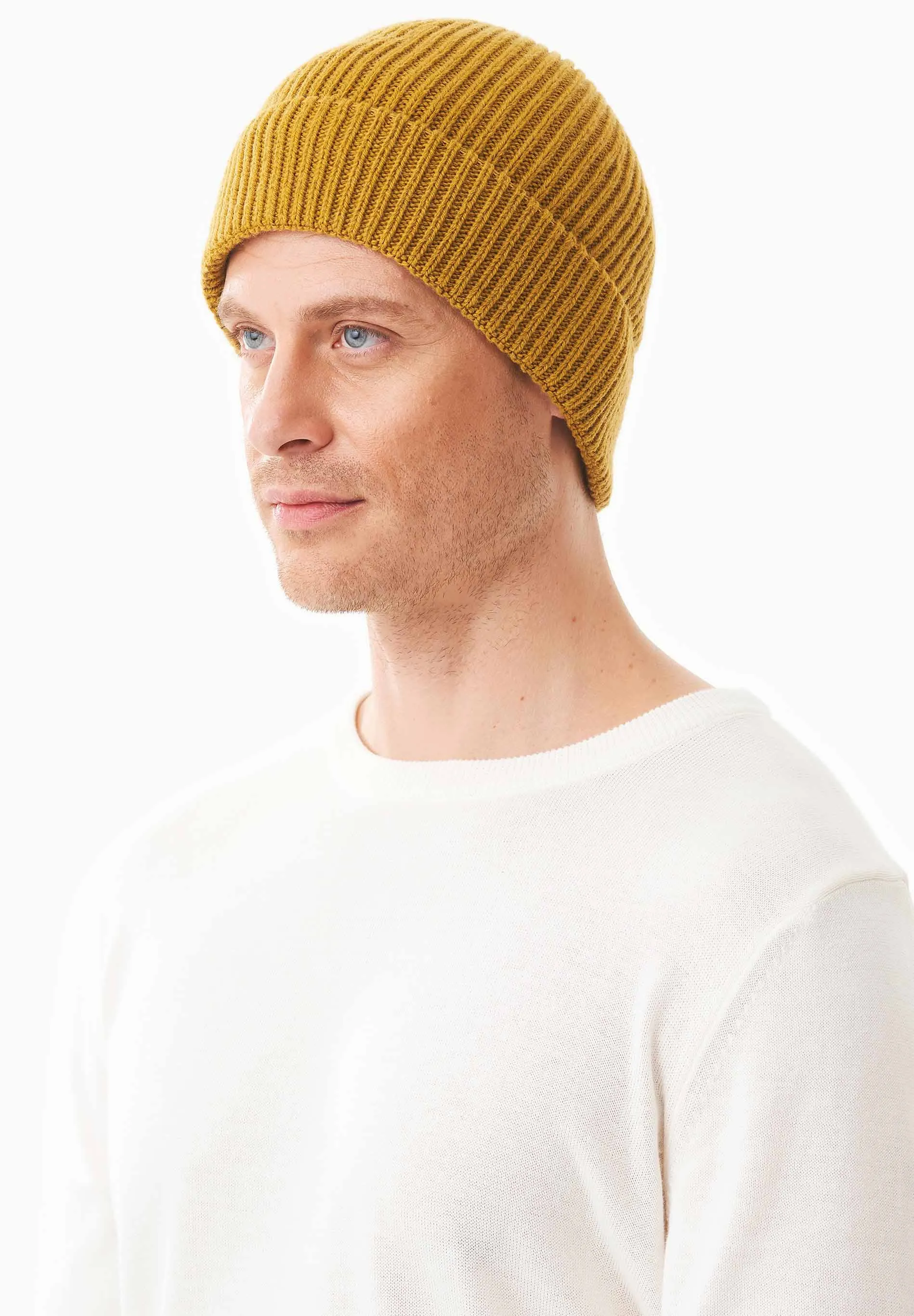 Ribbed Merino Wool Blend Beanie Tobacco Brown sold by Ivalo.com product image thumbnail 4