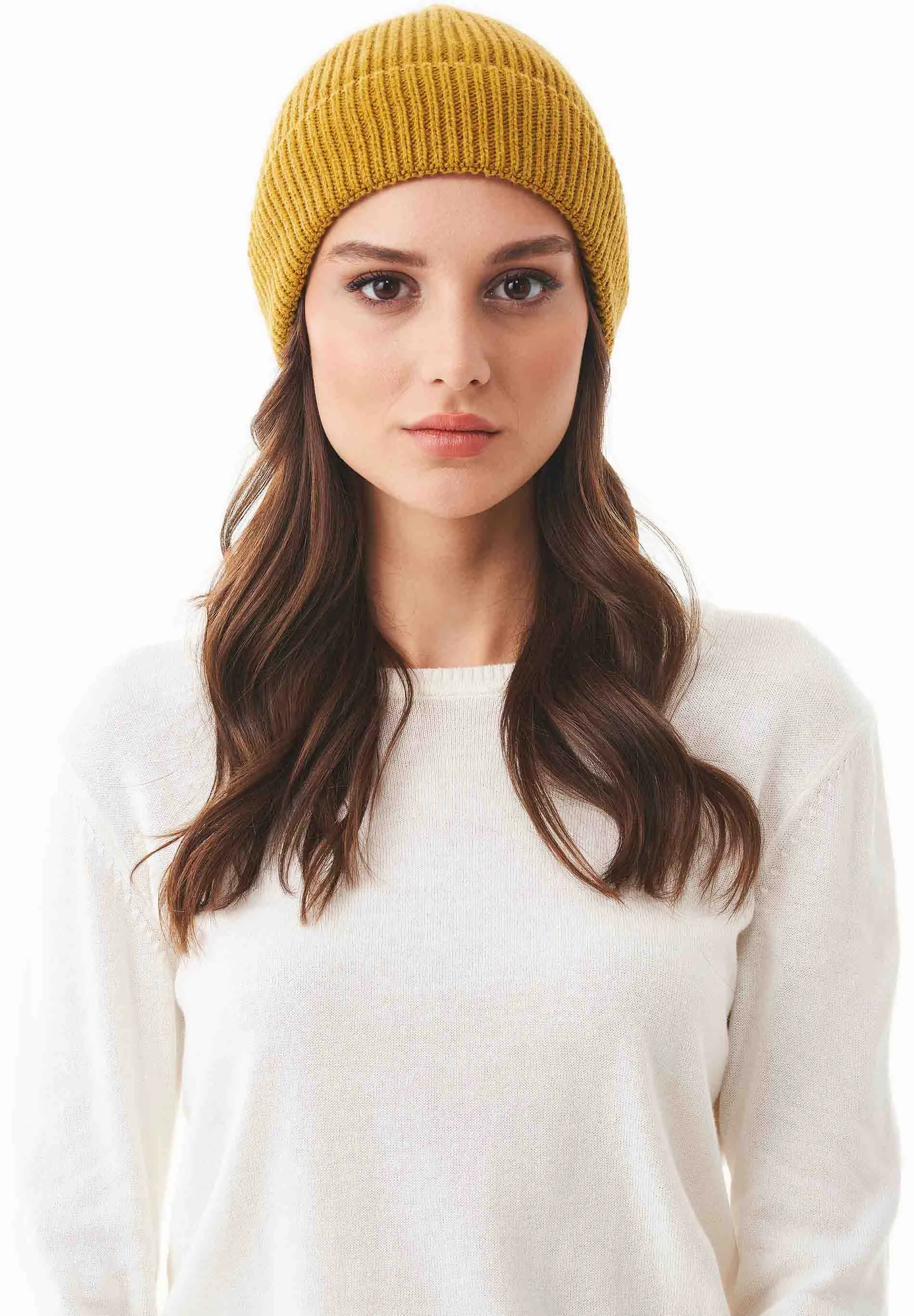 Ribbed Merino Wool Blend Beanie Tobacco Brown sold by Ivalo.com product image thumbnail 2