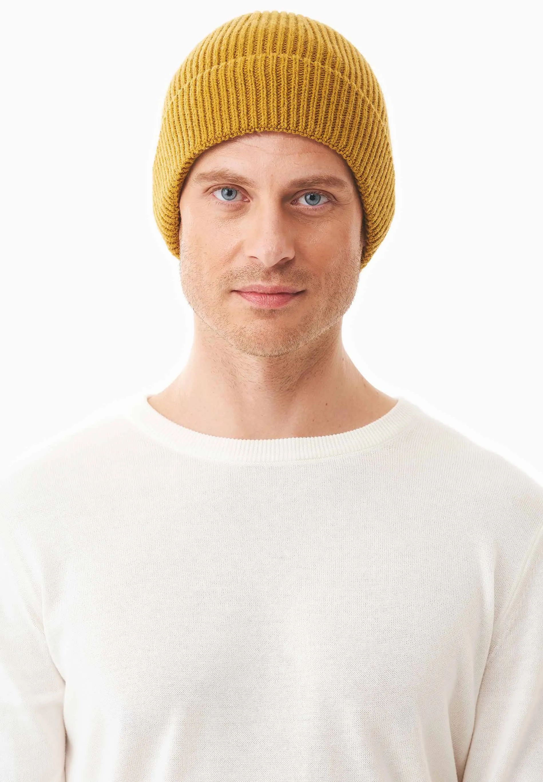 Ribbed Merino Wool Blend Beanie Tobacco Brown sold by Ivalo.com