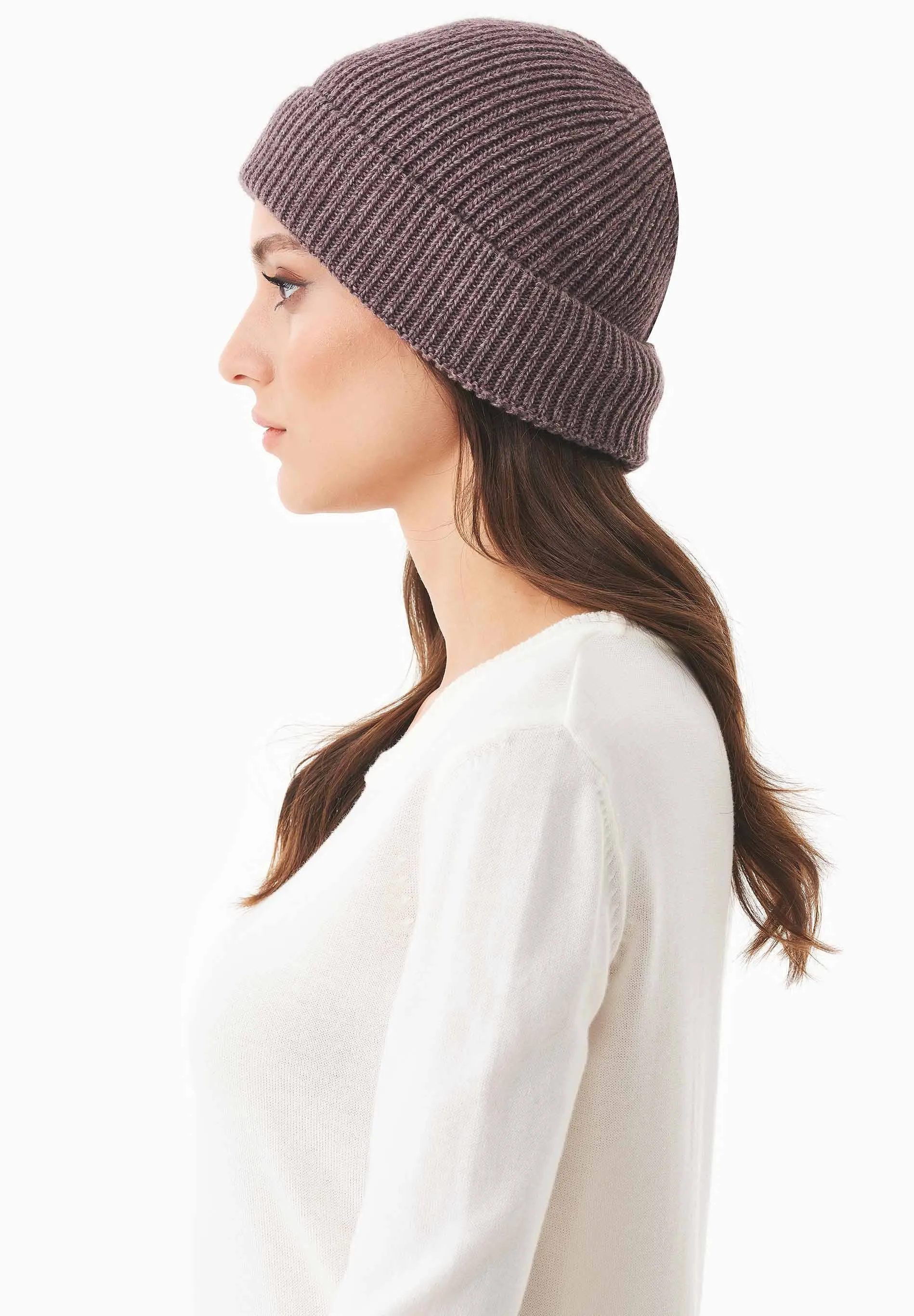 Ribbed Merino Wool Blend Beanie Light Brown sold by Ivalo.com product image thumbnail 5