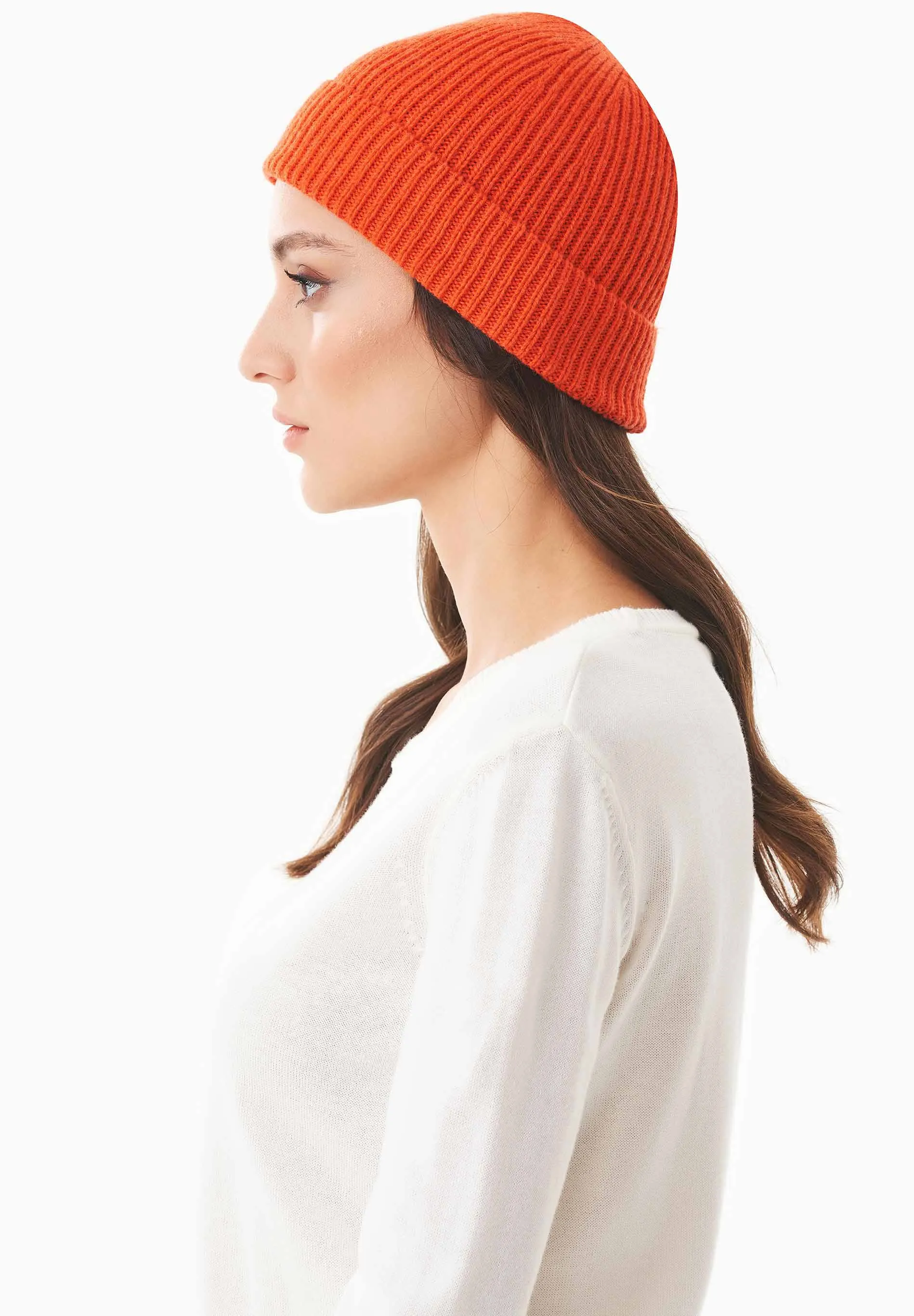 Ribbed Merino Wool Blend Beanie Saffron sold by Ivalo.com product image thumbnail 5
