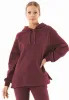 Balloon Sleeve Organic Cotton Hoodie Bordeaux sold by Ivalo.com