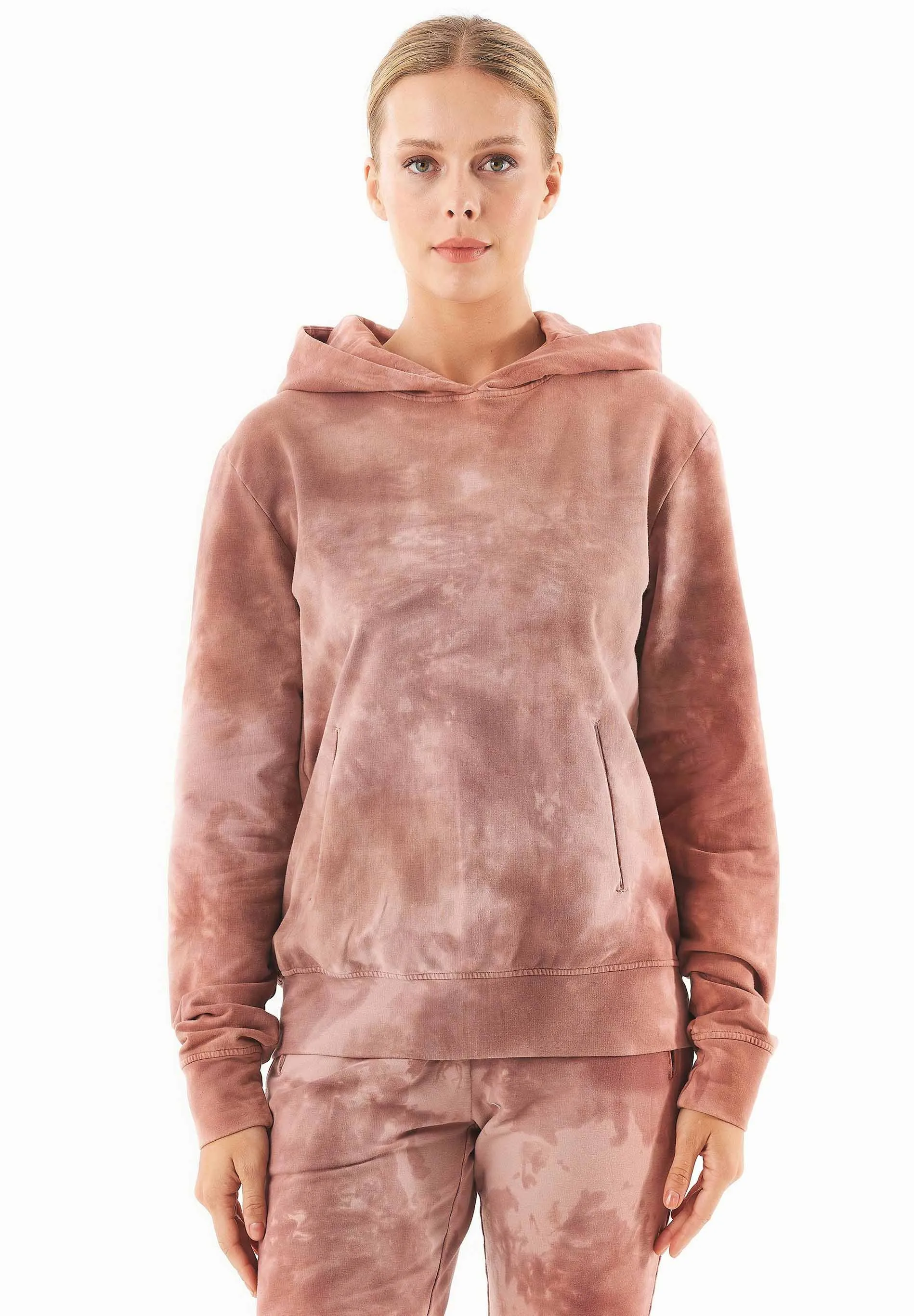 Tie-Dye Organic Cotton Hoodie Misty Rose sold by Ivalo.com product image thumbnail 3