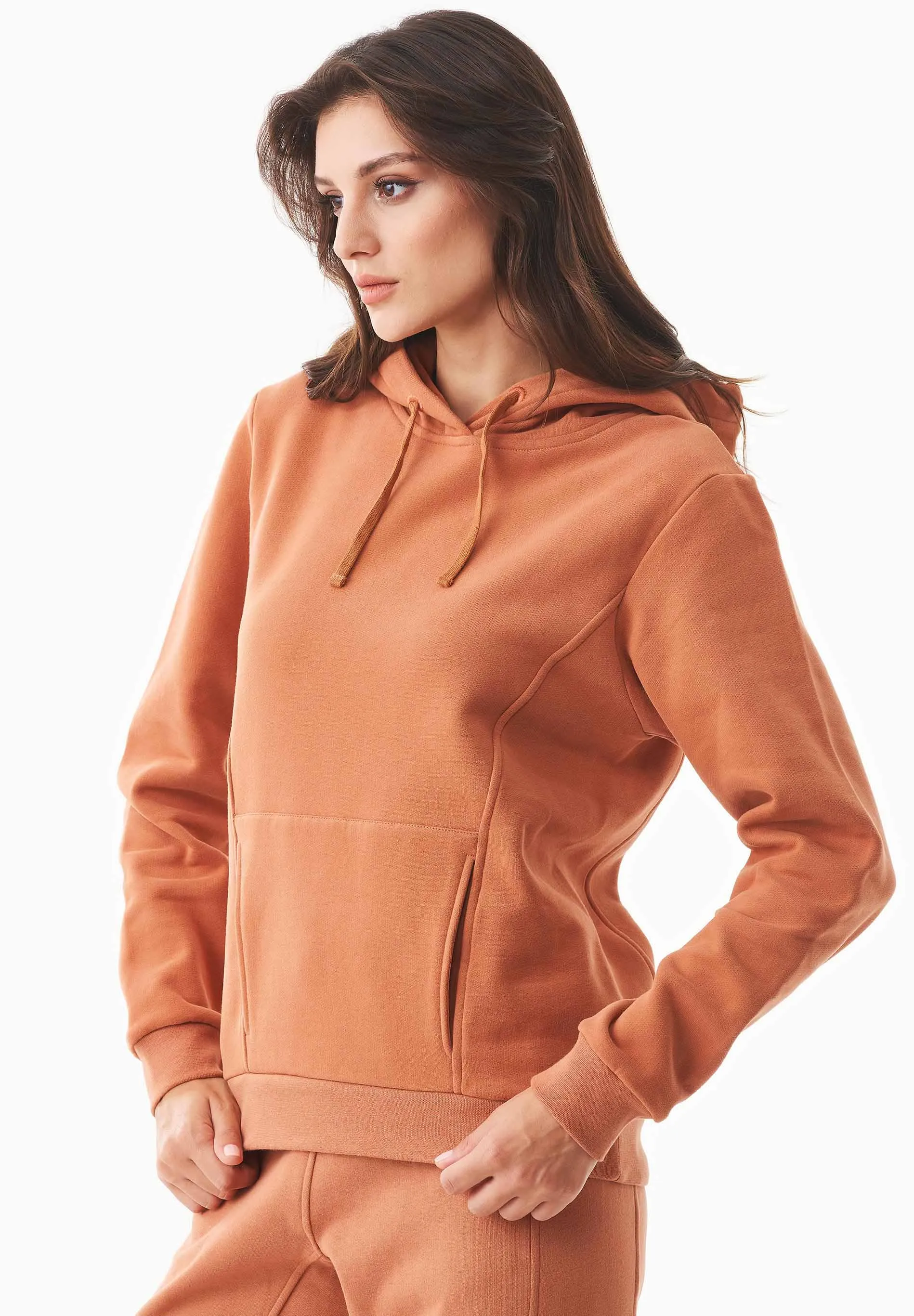 Women's Soft Touch Hoodie With Seam Details Copper sold by Ivalo.com product image thumbnail 5