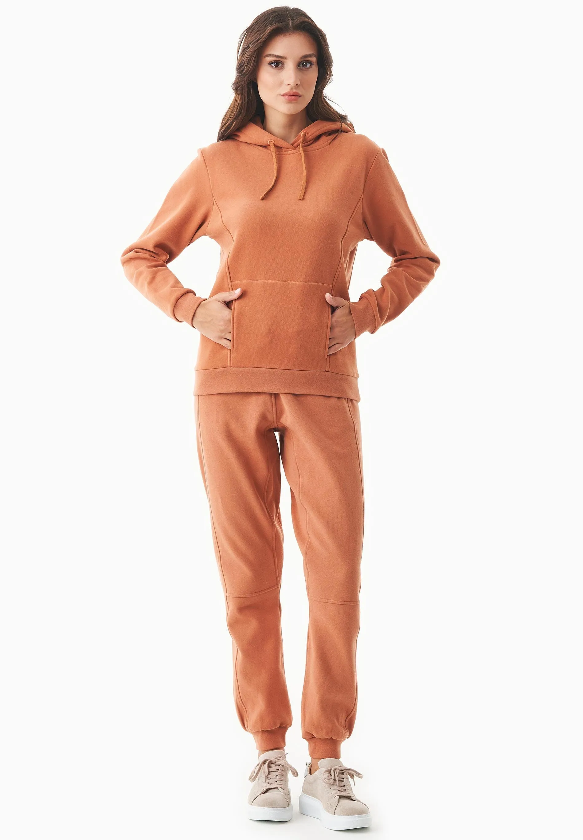 Women's Soft Touch Hoodie With Seam Details Copper sold by Ivalo.com product image thumbnail 3