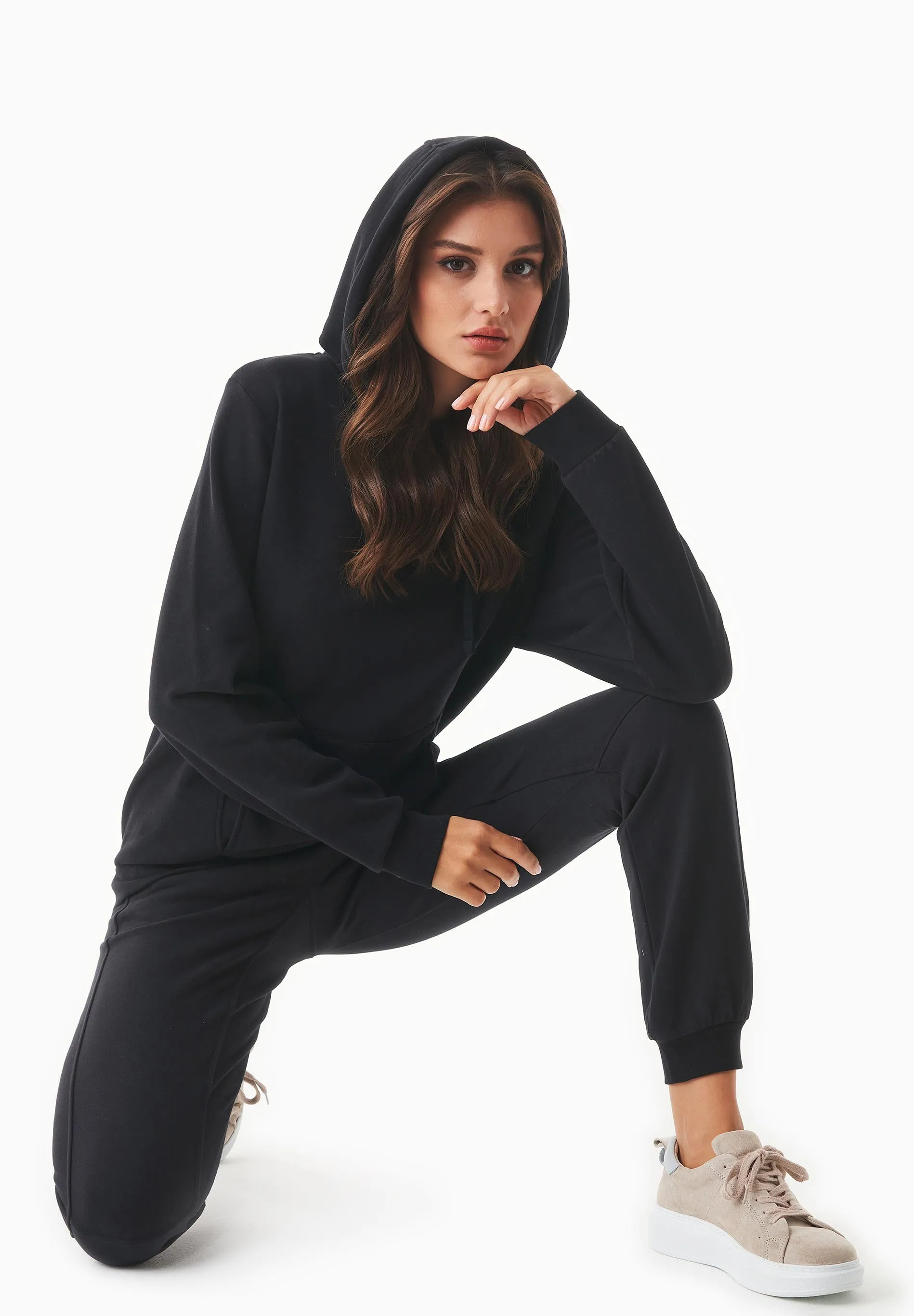 Women's Soft Touch Hoodie With Seam Details Black sold by Ivalo.com product image thumbnail 3