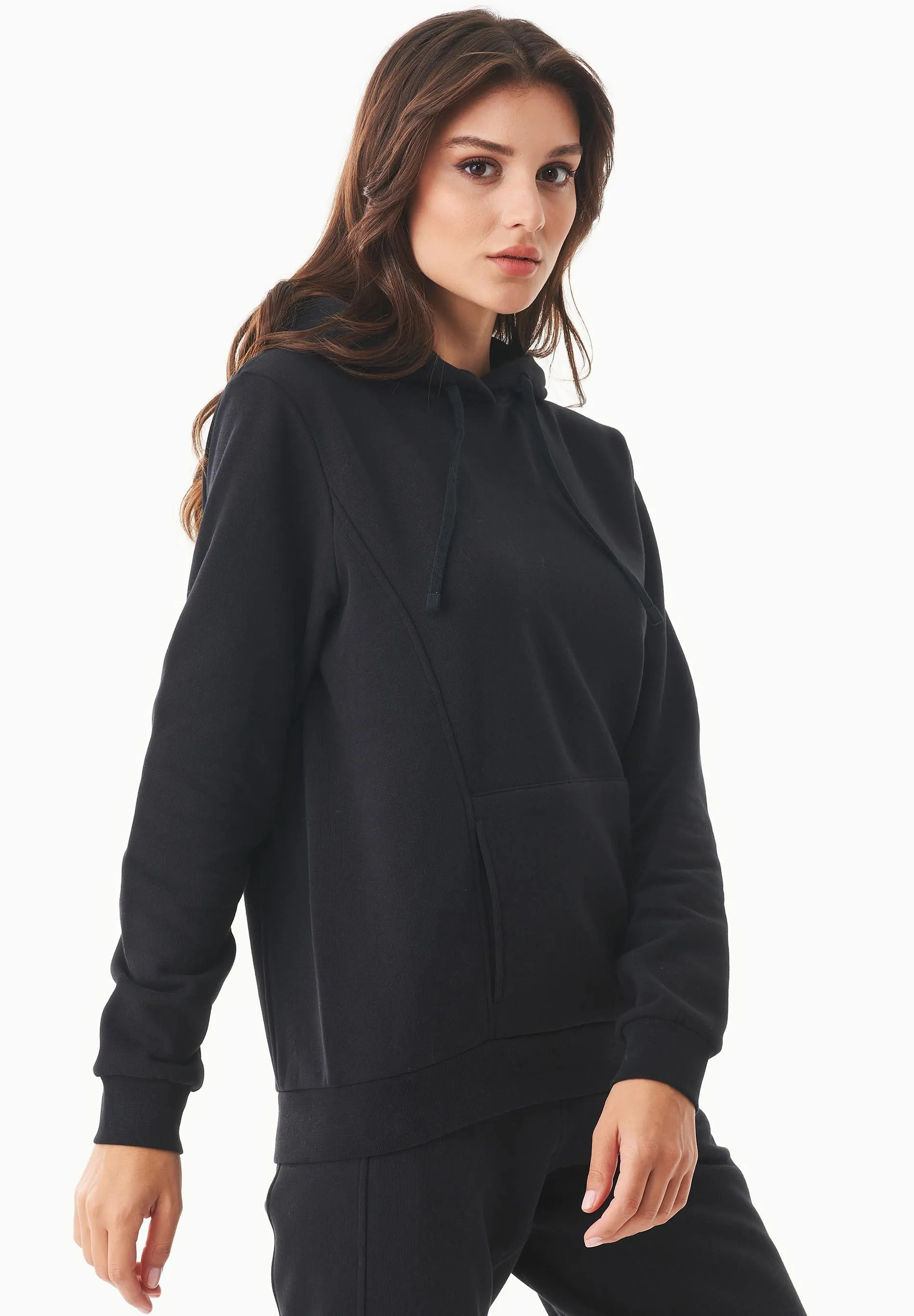 Women's Soft Touch Hoodie With Seam Details Black sold by Ivalo.com product image thumbnail 4