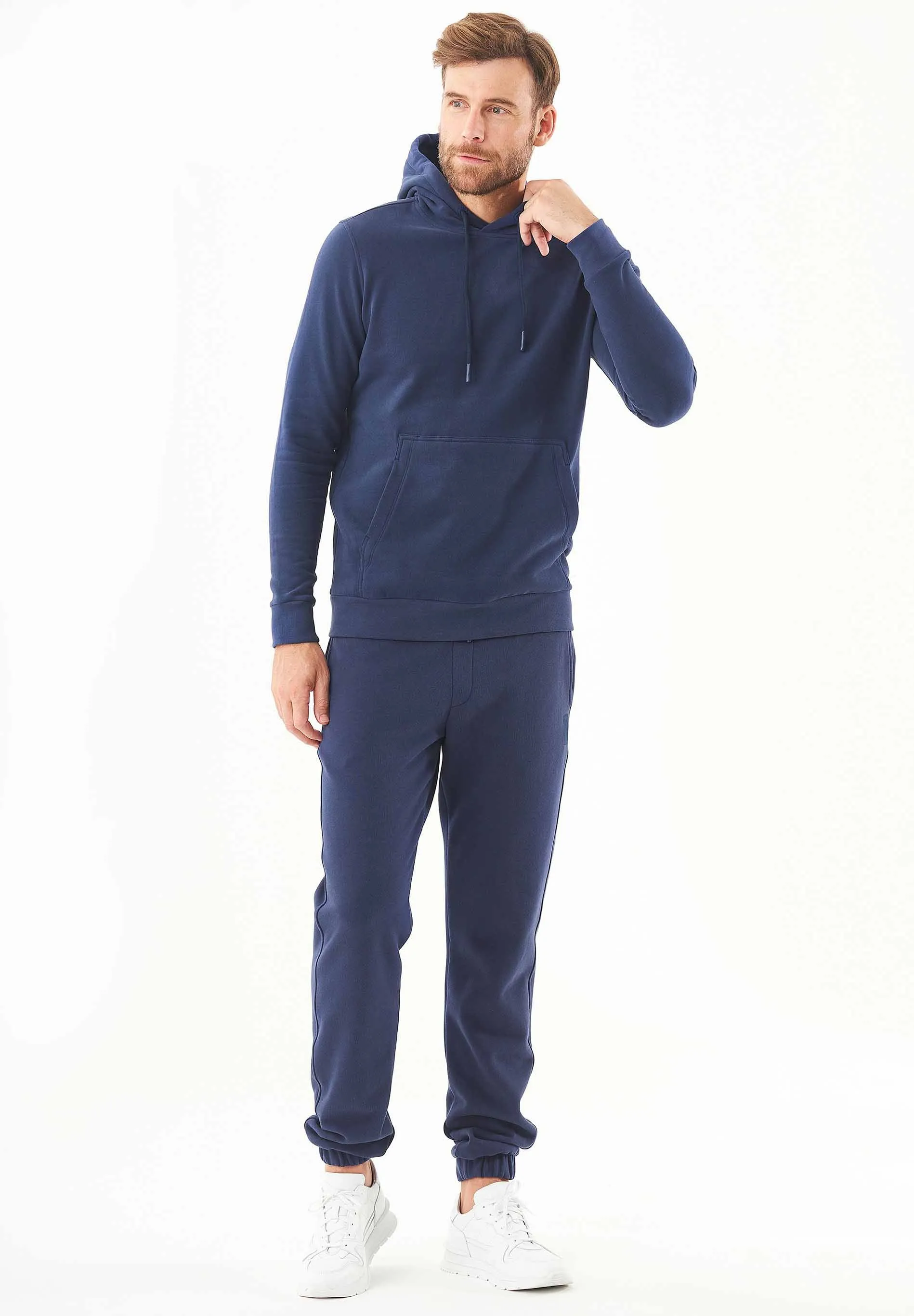 Men's Soft Touch Hoodie With Sleeve Pocket Navy sold by Ivalo.com product image thumbnail 3
