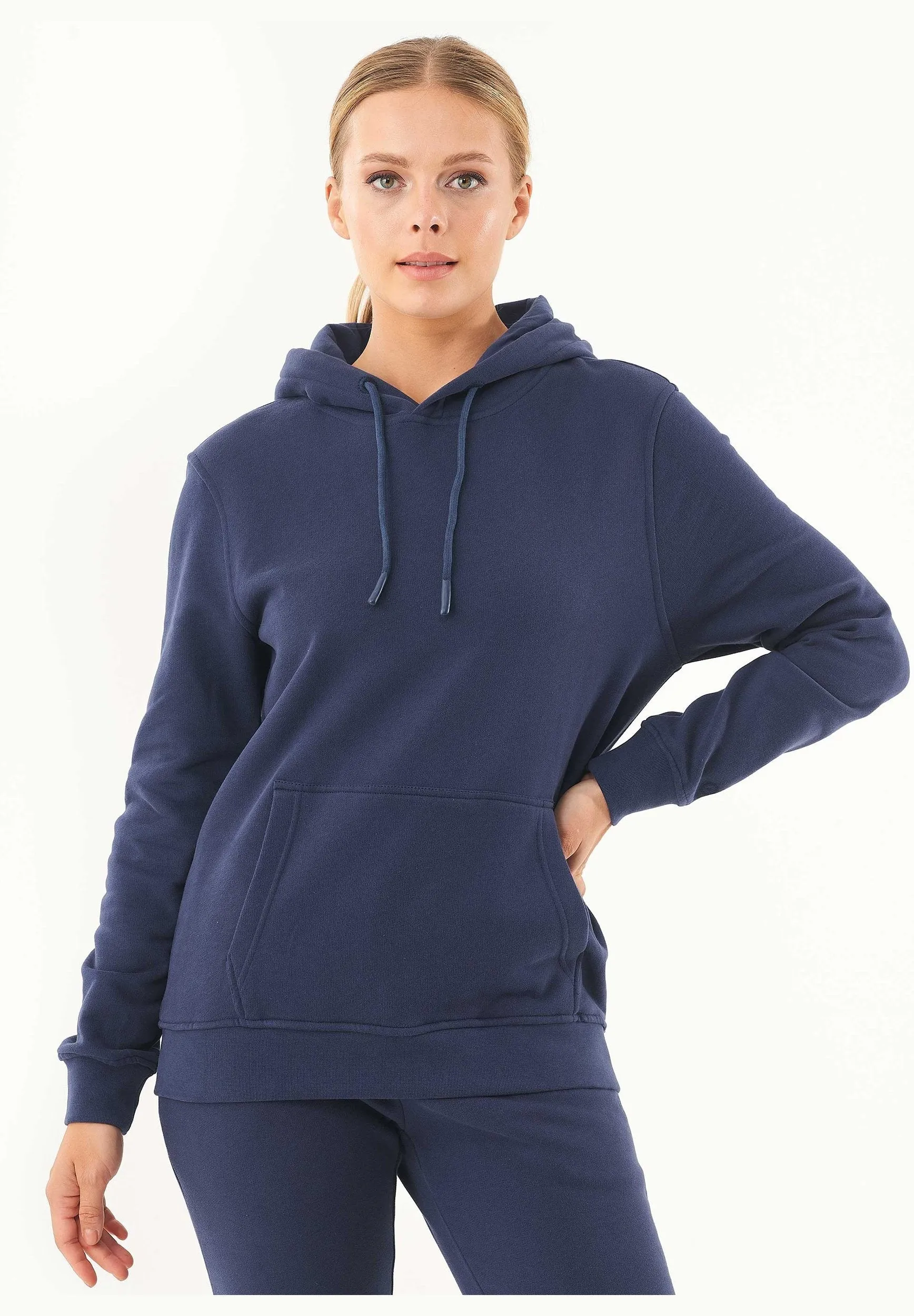 Women's Basic Soft Touch Organic Cotton Hoodie Navy sold by Ivalo.com