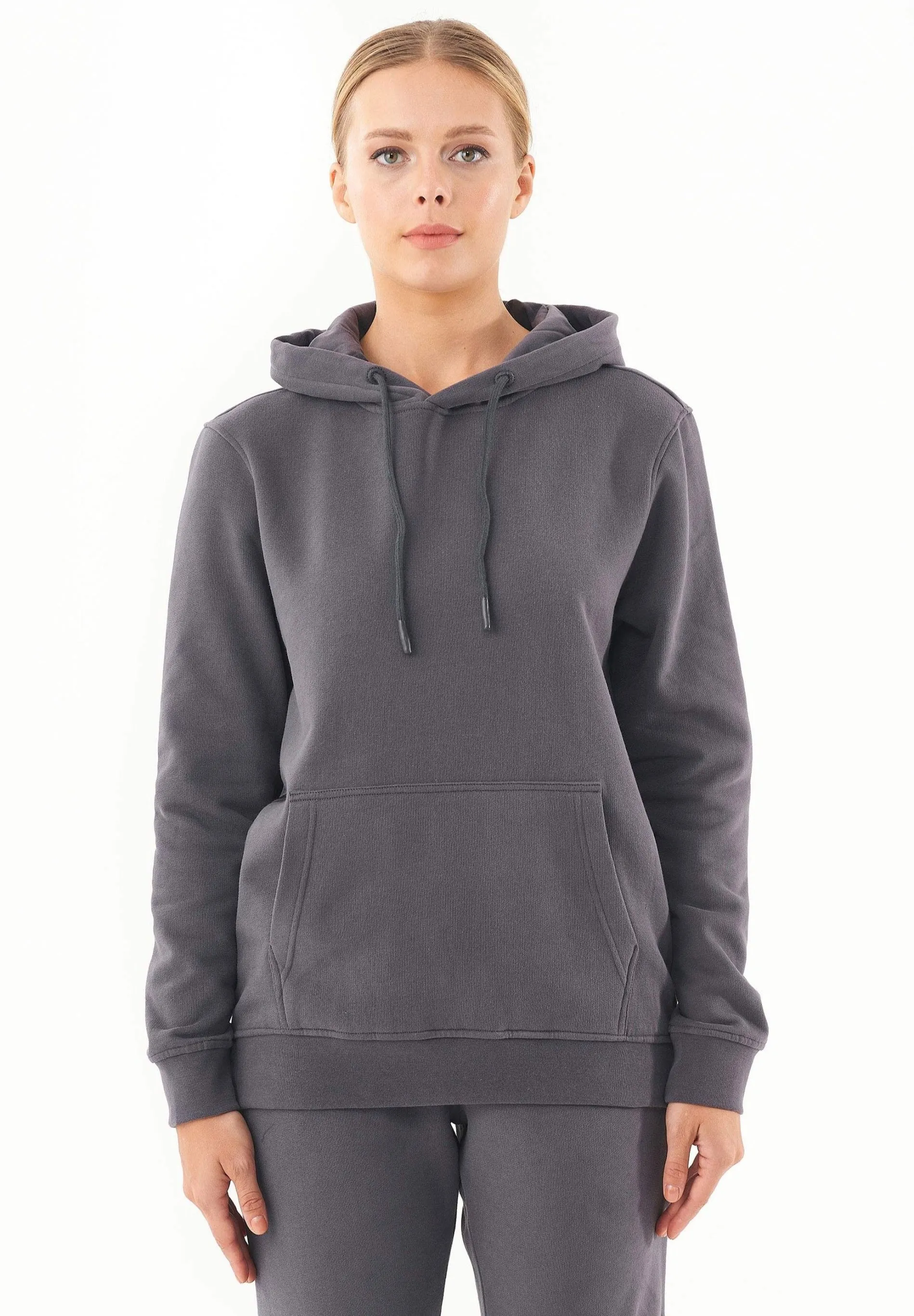 Women's Basic Soft Touch Organic Cotton Hoodie Asphalt sold by Ivalo.com