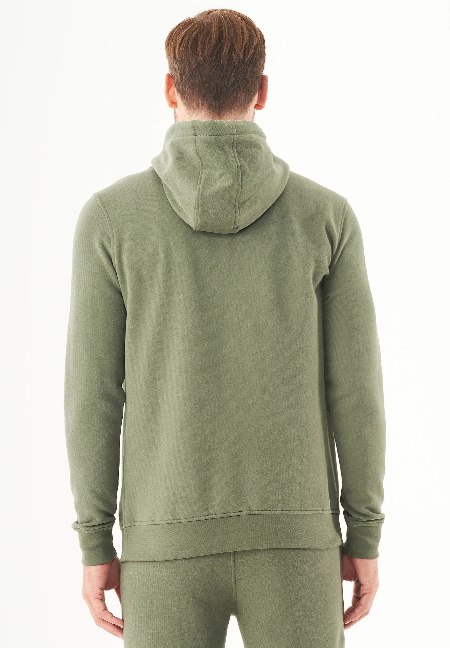 Men's Basic Soft Touch Organic Cotton Hoodie Mid Olive sold by Ivalo.com product image thumbnail 2