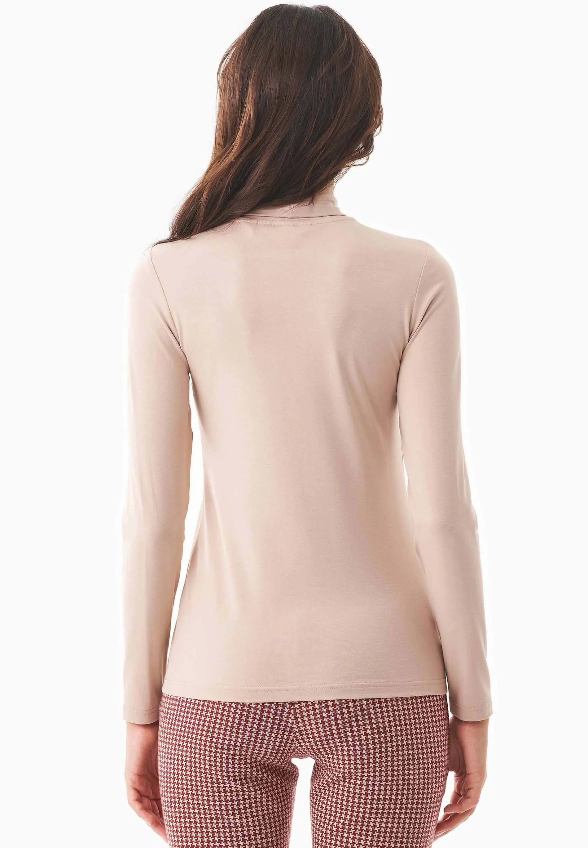 Women's Turtleneck Long-Sleeve Top Beige sold by Ivalo.com product image thumbnail 2
