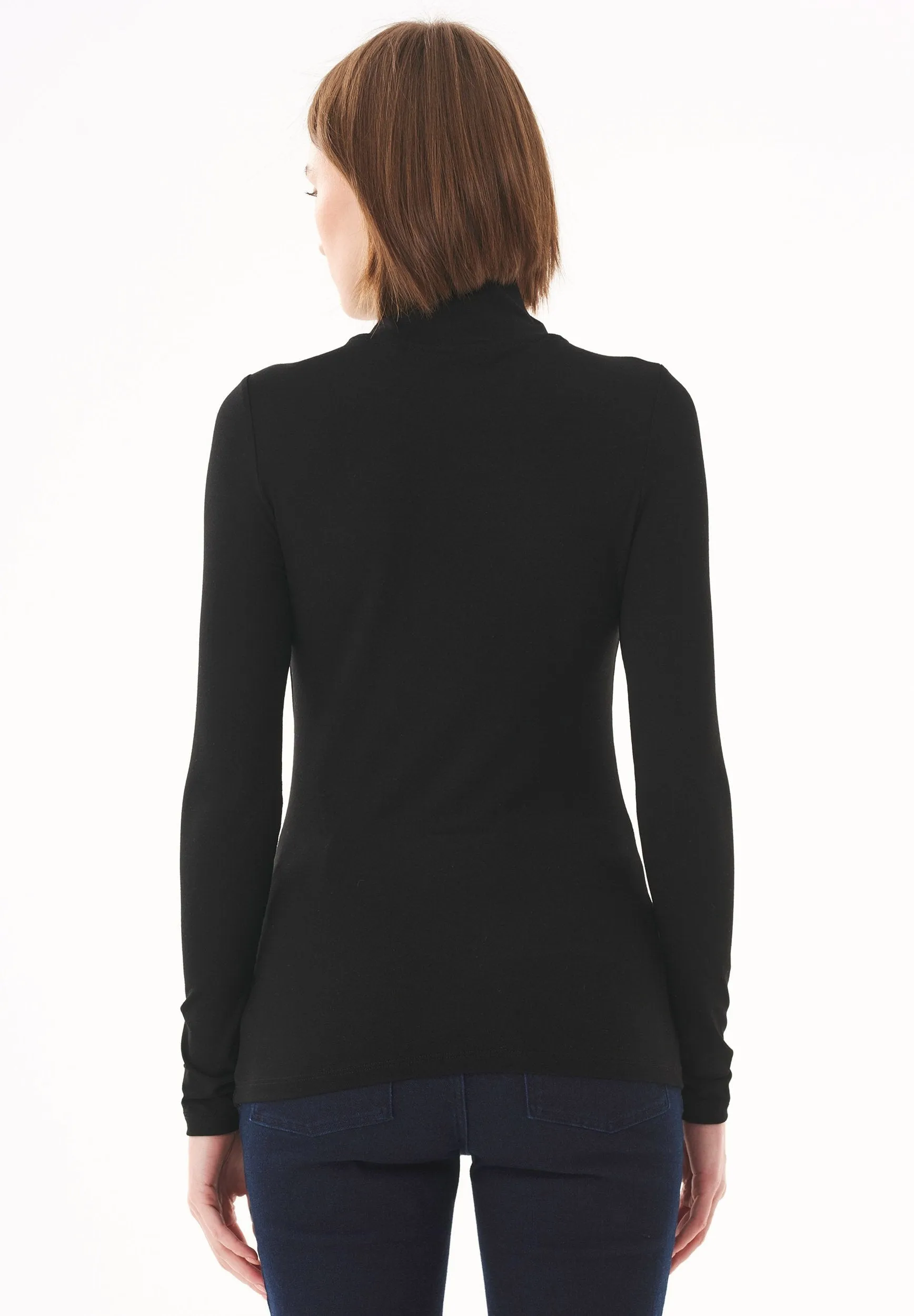 Women's Turtleneck Long-Sleeve Top Black sold by Ivalo.com product image thumbnail 2