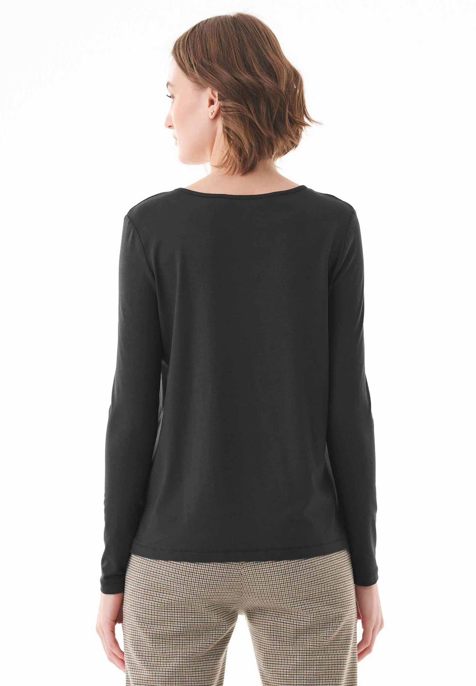 Women's Round Neck Long-Sleeve T-Shirt Black sold by Ivalo.com product image thumbnail 2