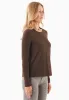 Women's Round Neck Long-Sleeve T-Shirt Chestnut Brown sold by Ivalo.com