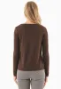Women's Round Neck Long-Sleeve T-Shirt Chestnut Brown sold by Ivalo.com