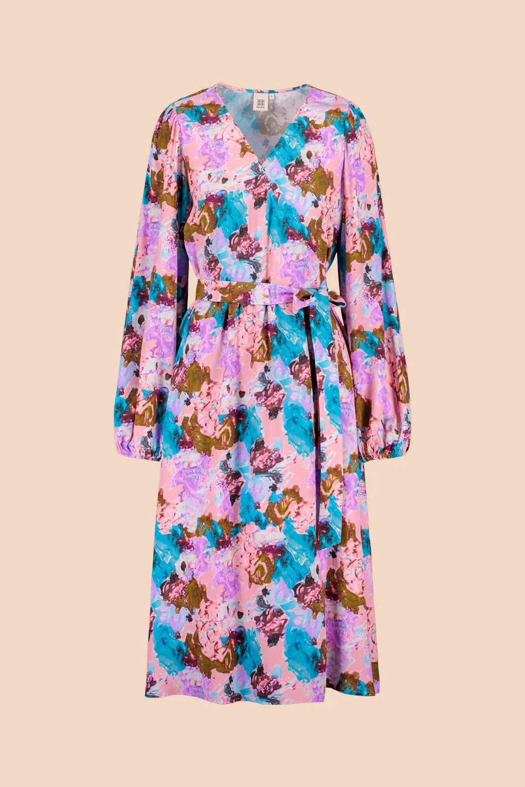 Wrap Midi Dress Candy Aquarelle sold by Ivalo.com product image thumbnail 2