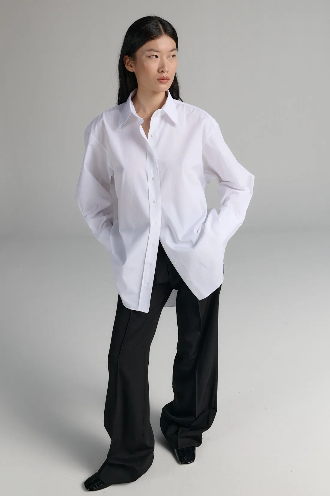 Rhea Button-Up Shirt White sold by Ivalo.com