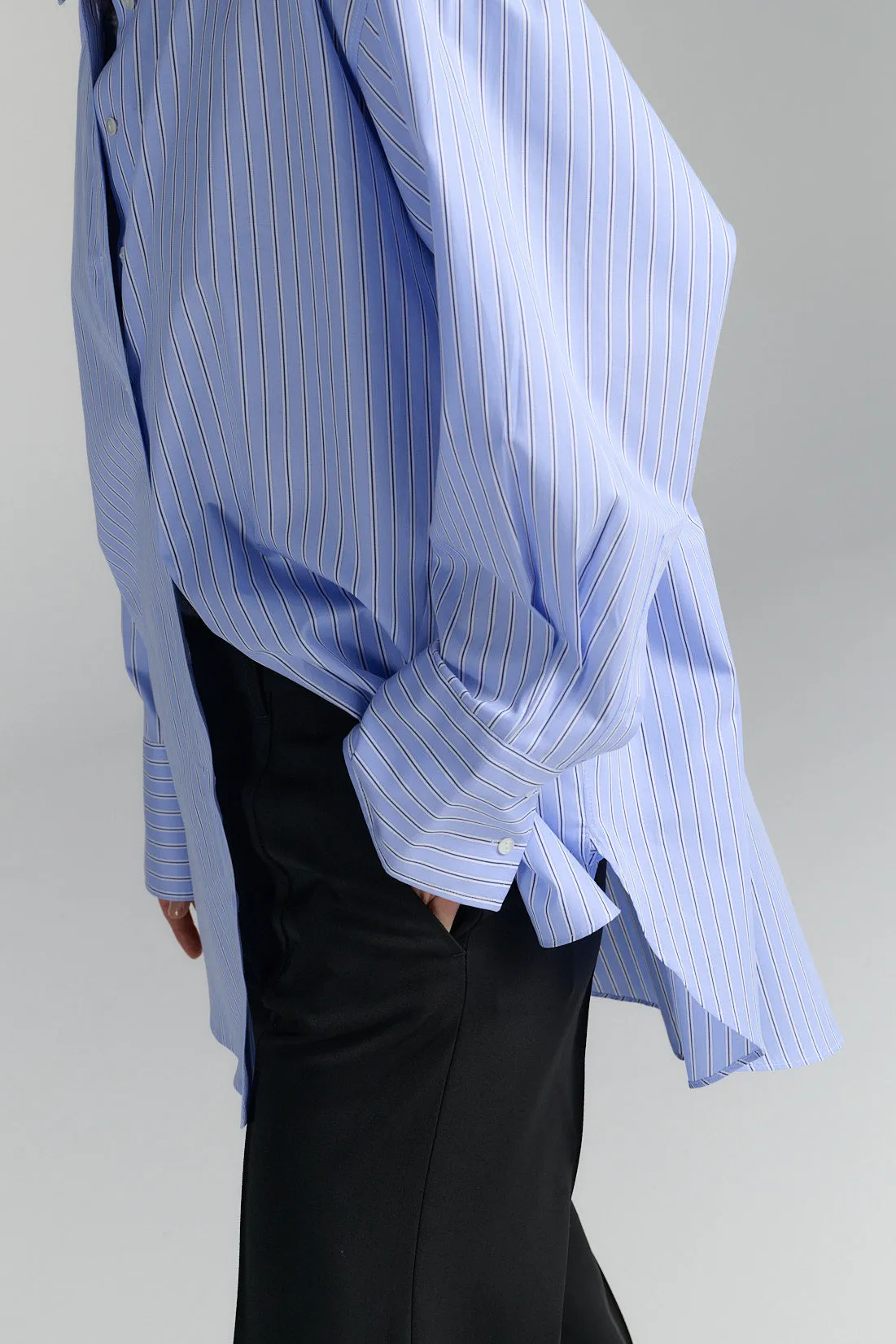 Rhea Button-Up Shirt Light Blue Stripe sold by Ivalo.com product image thumbnail 5