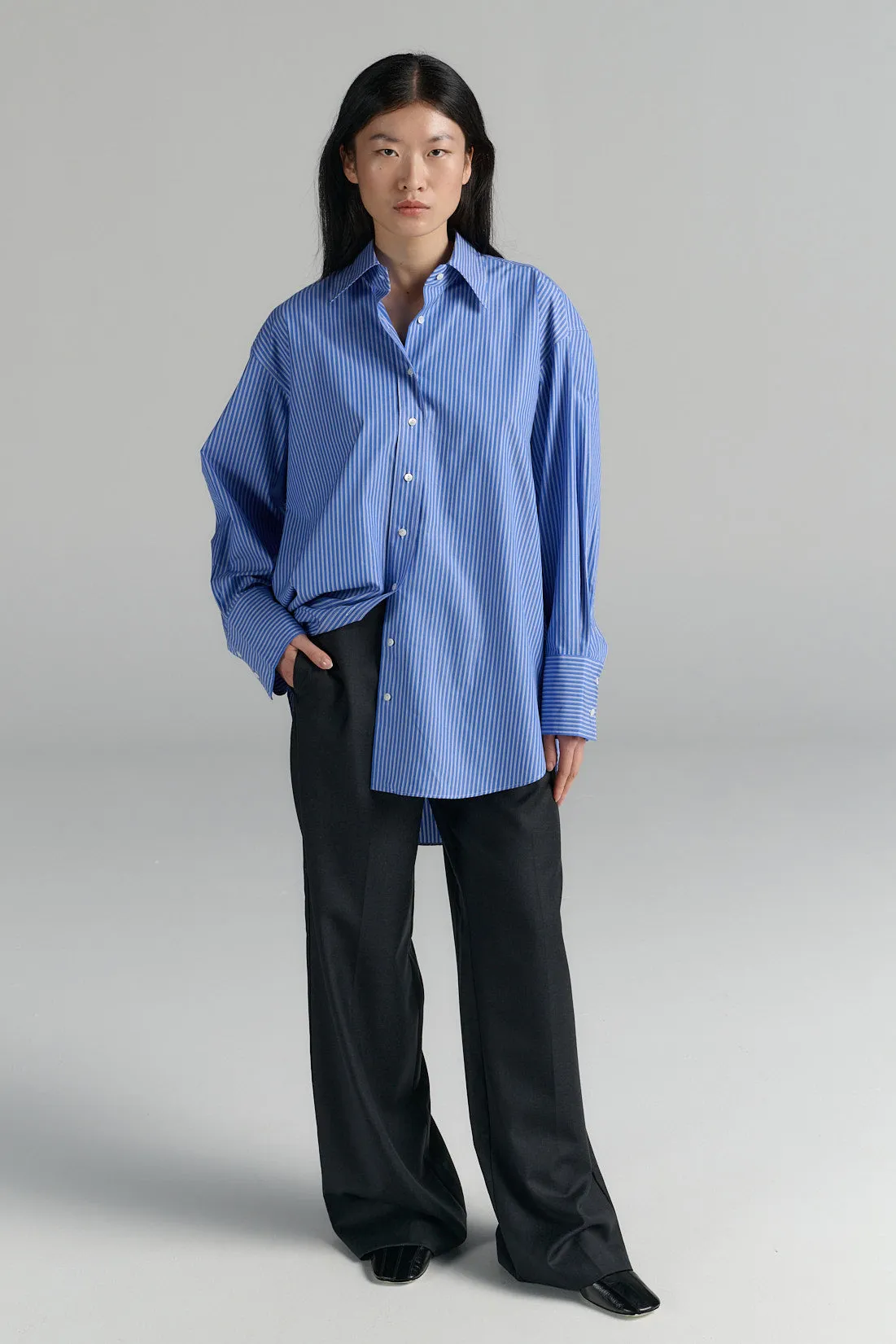Rhea Button-Up Shirt Blue Stripe sold by Ivalo.com product image thumbnail 2
