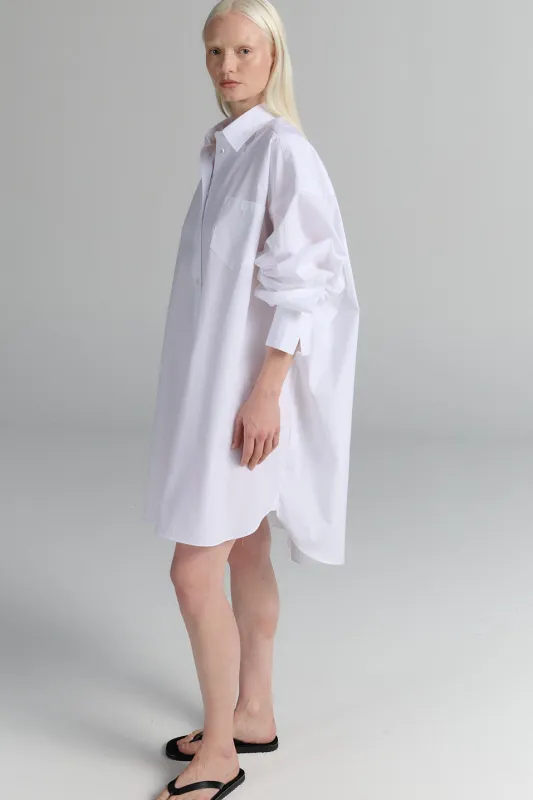 Rhea Shirt Dress White sold by Ivalo.com