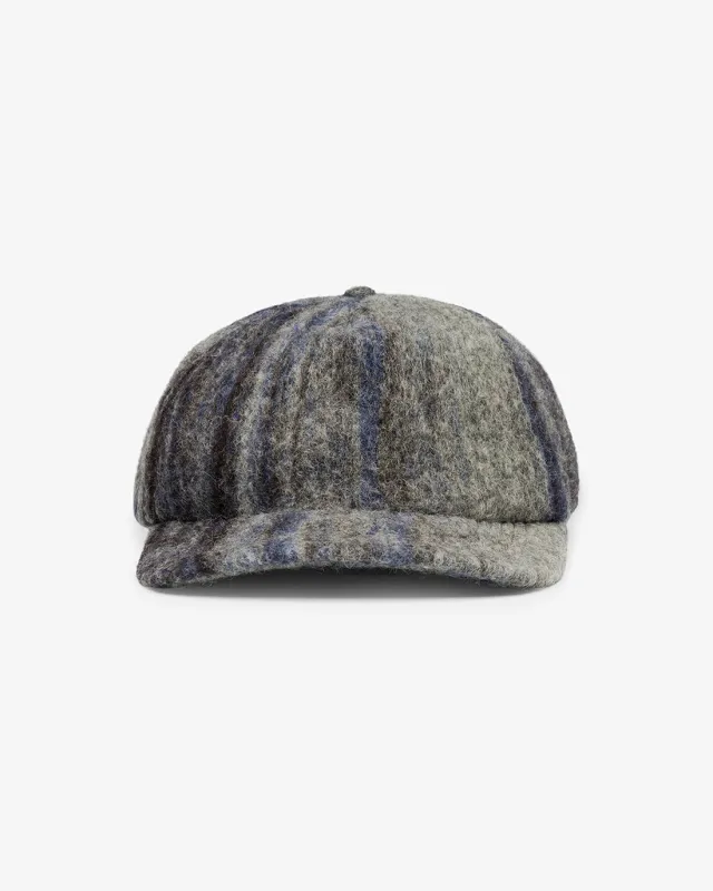 Wool Cotton Blend Floppy Cap Grey Stripe sold by Ivalo.com