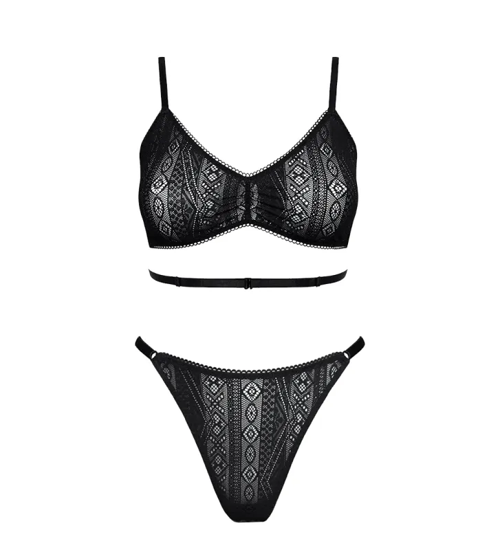 Darling Strappy Thong Underwear Set Black sold by Ivalo.com