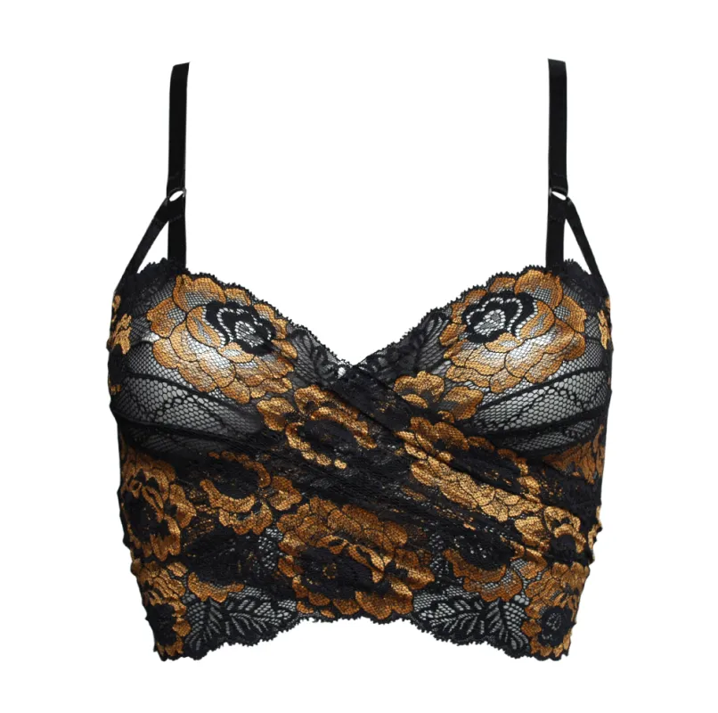 Dharma Bralette Gold/Black sold by Ivalo.com