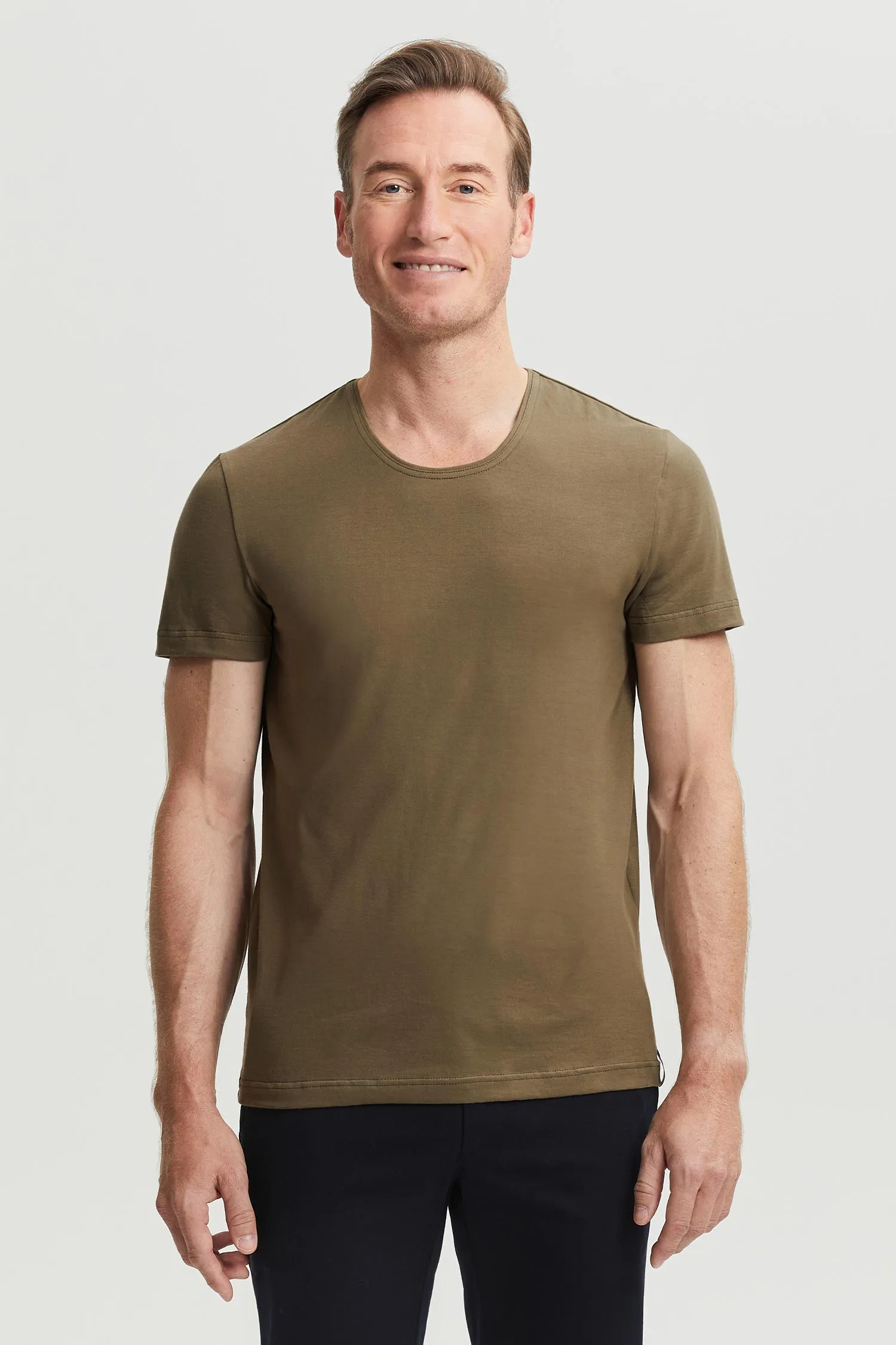 Henri Organic Cotton T-Shirt Khaki sold by Ivalo.com